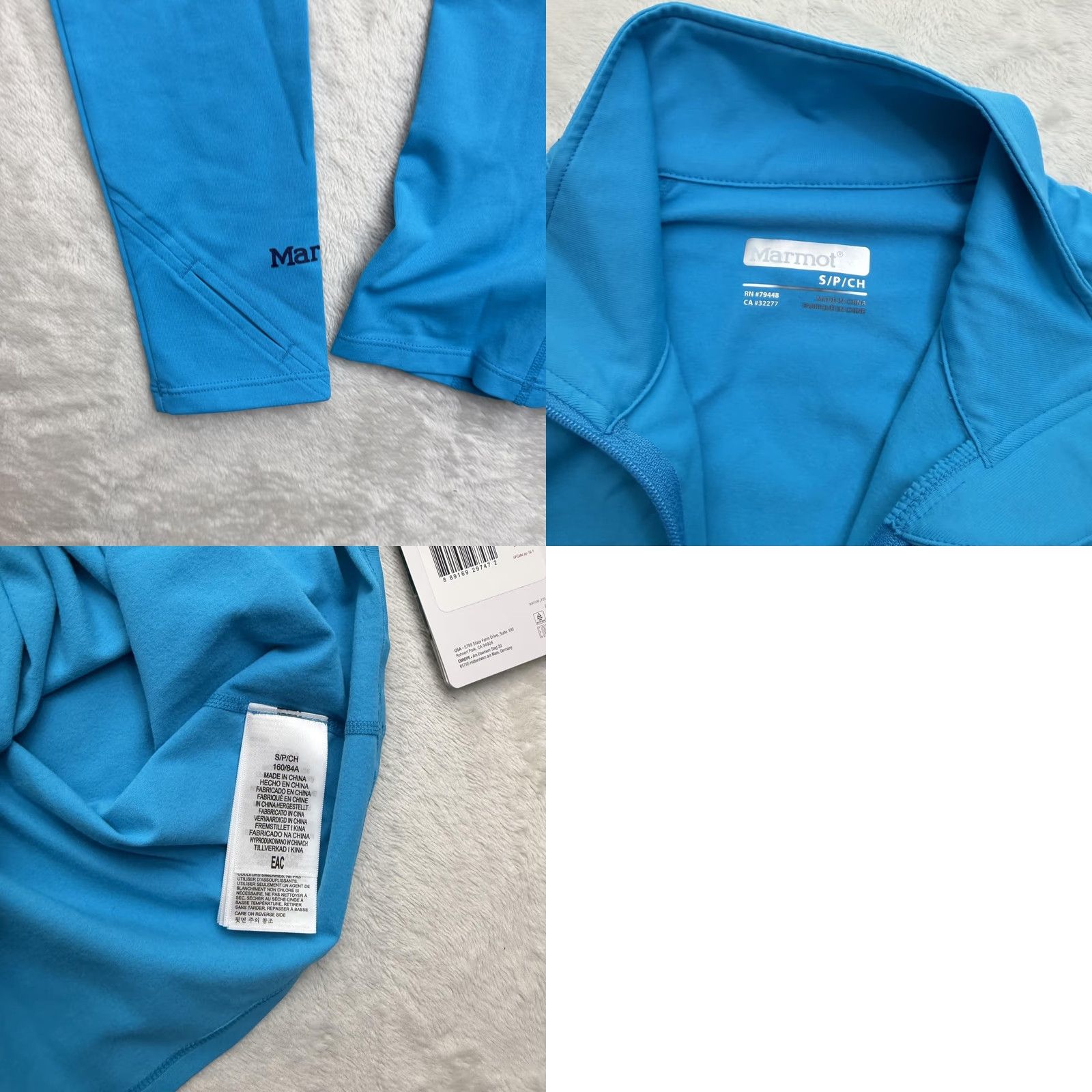 Marmot Marmot Meghan 1/2 Zip Mock Neck Sweatshirt Womens Small Blue Long Sleeve Athletic Activewear Shirts Size S / US 4 / IT 40 - 10 Thumbnail