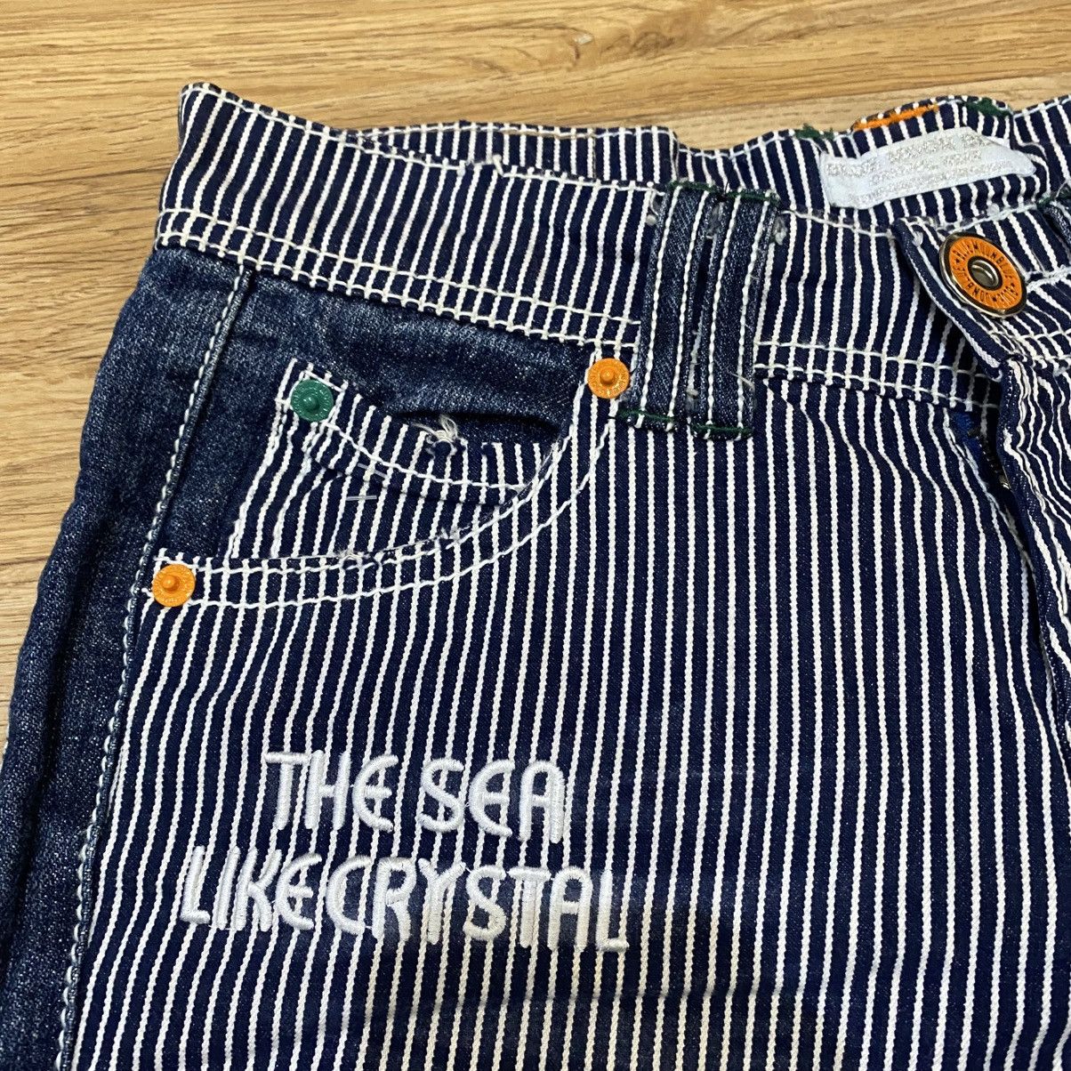 Hysteric Glamour 2000s Blue Moon Blue Hickory Back Big Logo Short Pants Size US 27 - 5 Thumbnail