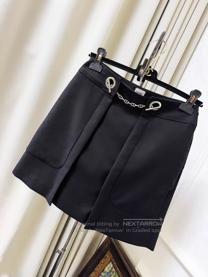 Hermes Hermes Black Chain Short Skirt Size 25" / US 0 / IT 36 - 1 Thumbnail