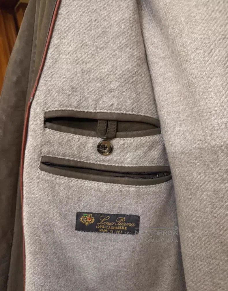 Loro Piana Loro Piana Leather Coat (Fur Lined with Pure Cashmere) Size US XL / EU 56 / 4 - 5 Thumbnail