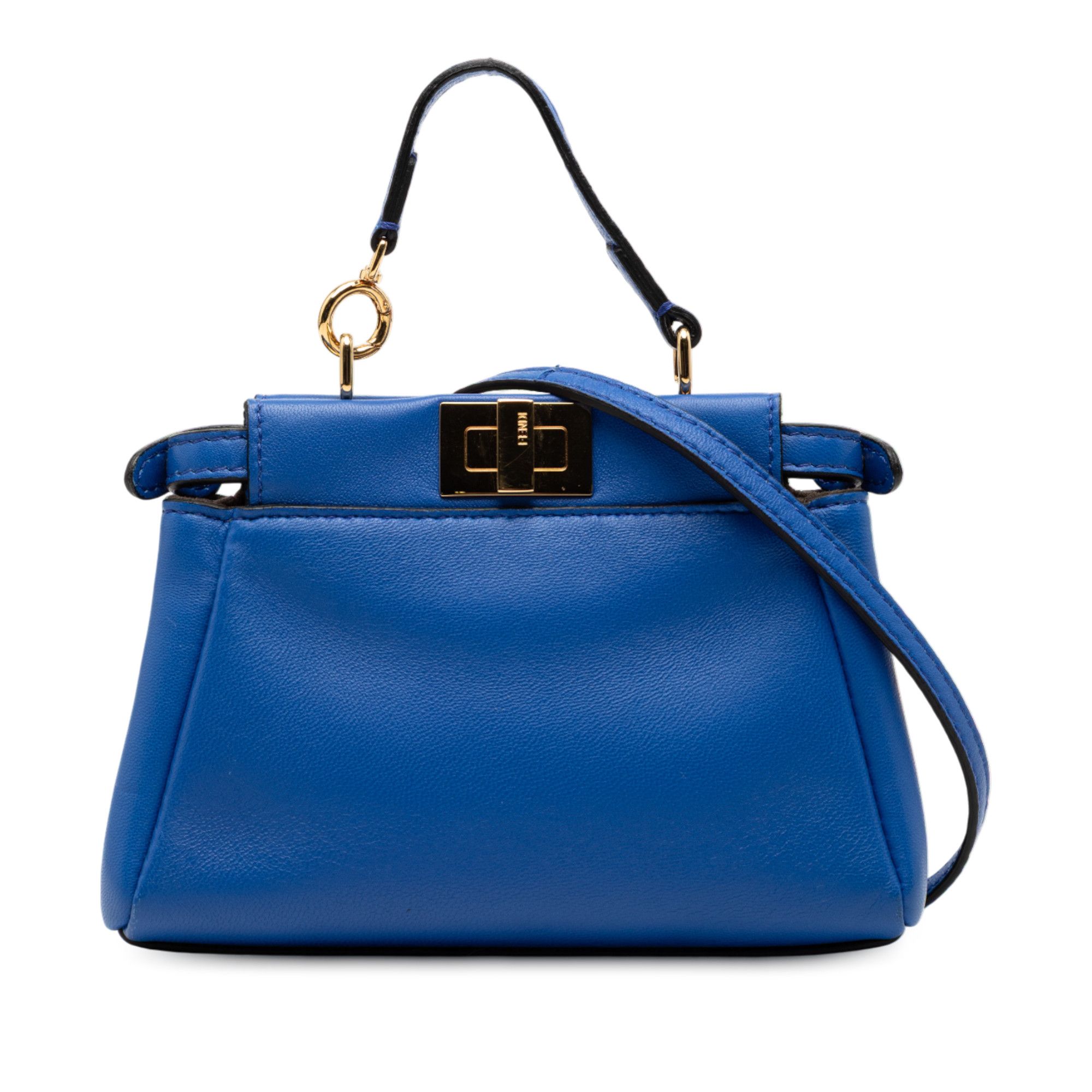 Fendi Fendi Micro Shiny Nappa Peekaboo Iconic Satchel Size ONE SIZE - 1 Thumbnail