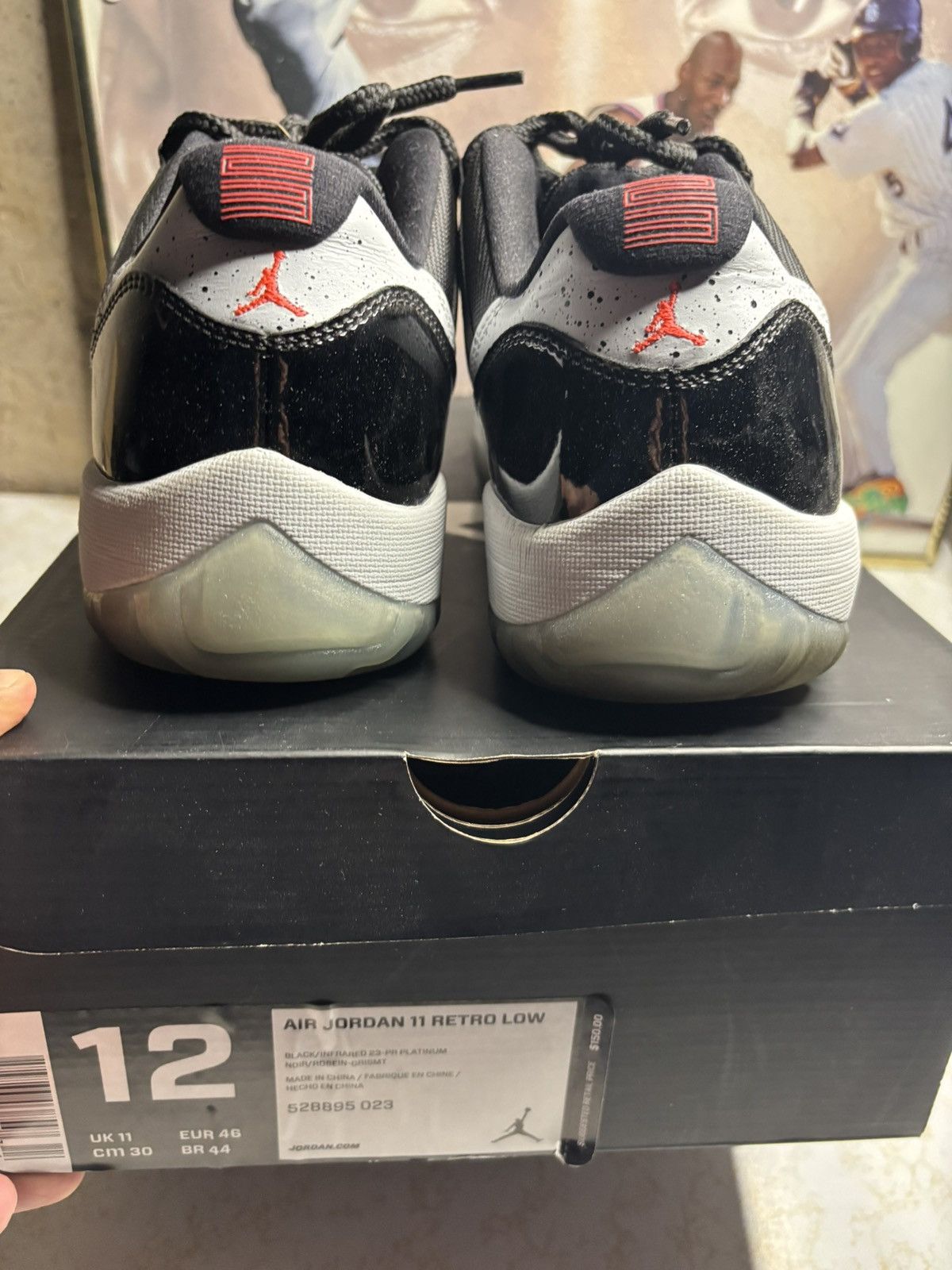 Jordan Brand Air Jordan 11 Retro Low Infrared 23 2014 Size US 12 / EU 45 - 7 Thumbnail