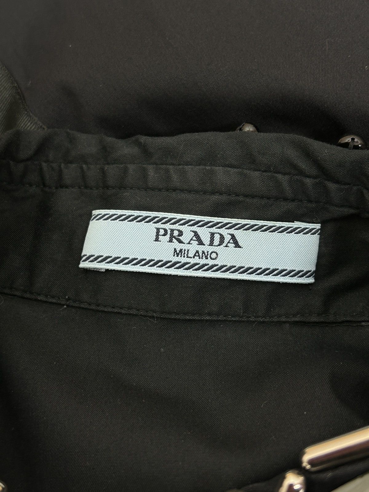 Prada Vintage Prada Crystal Embellished Long Sleeve Shirt Size S / US 4 / IT 40 - 10 Thumbnail