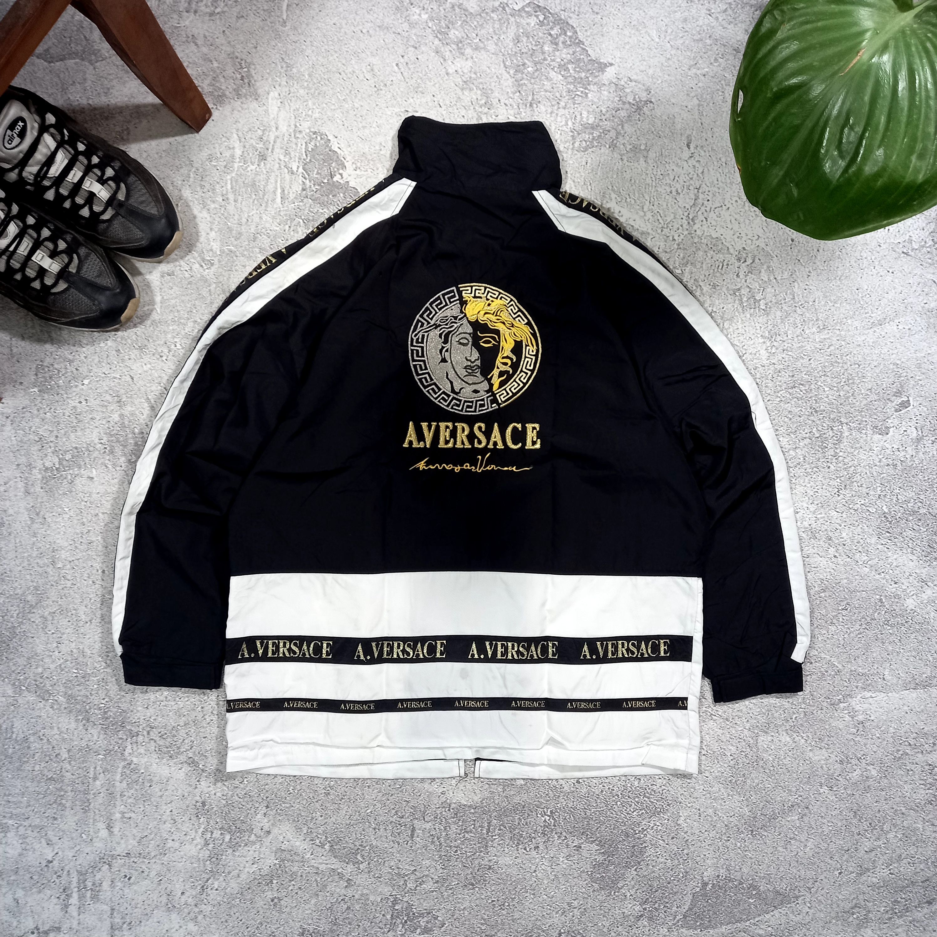 Versace LAST DROP Alfredo Versace Big Logo Windbreak Jacket Grailed