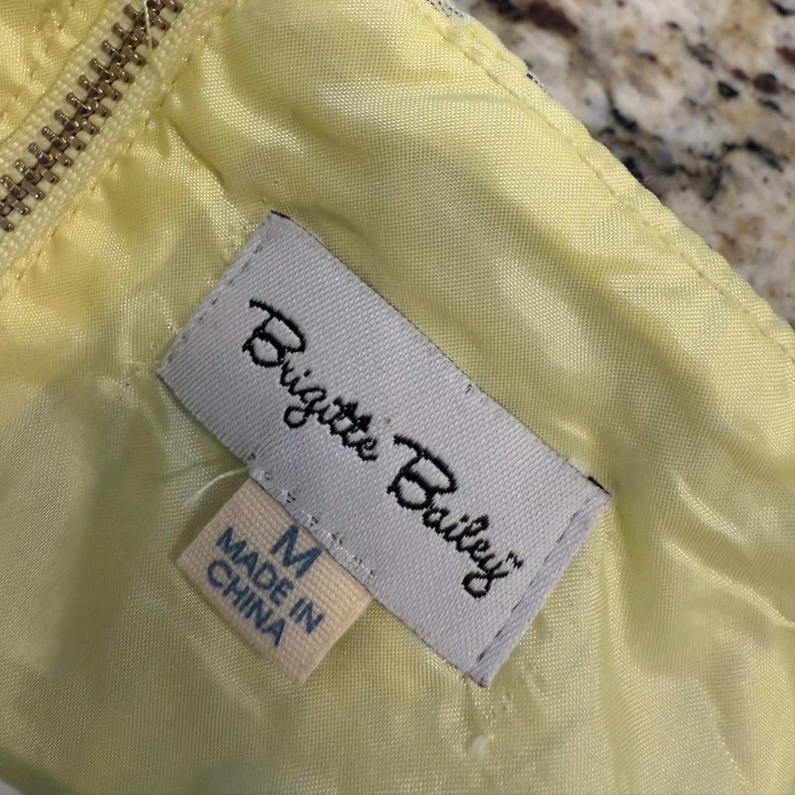 Other Brigette Bailey Yellow mini skirt silver plaid SZ medium Size 32" / US 10 / IT 46 - 3 Thumbnail