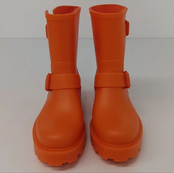Jimmy Choo Jimmy Choo Yael Orange Biodegradable Rubber Rain Boots- 36 Size US 6 / IT 36 - 4 Thumbnail