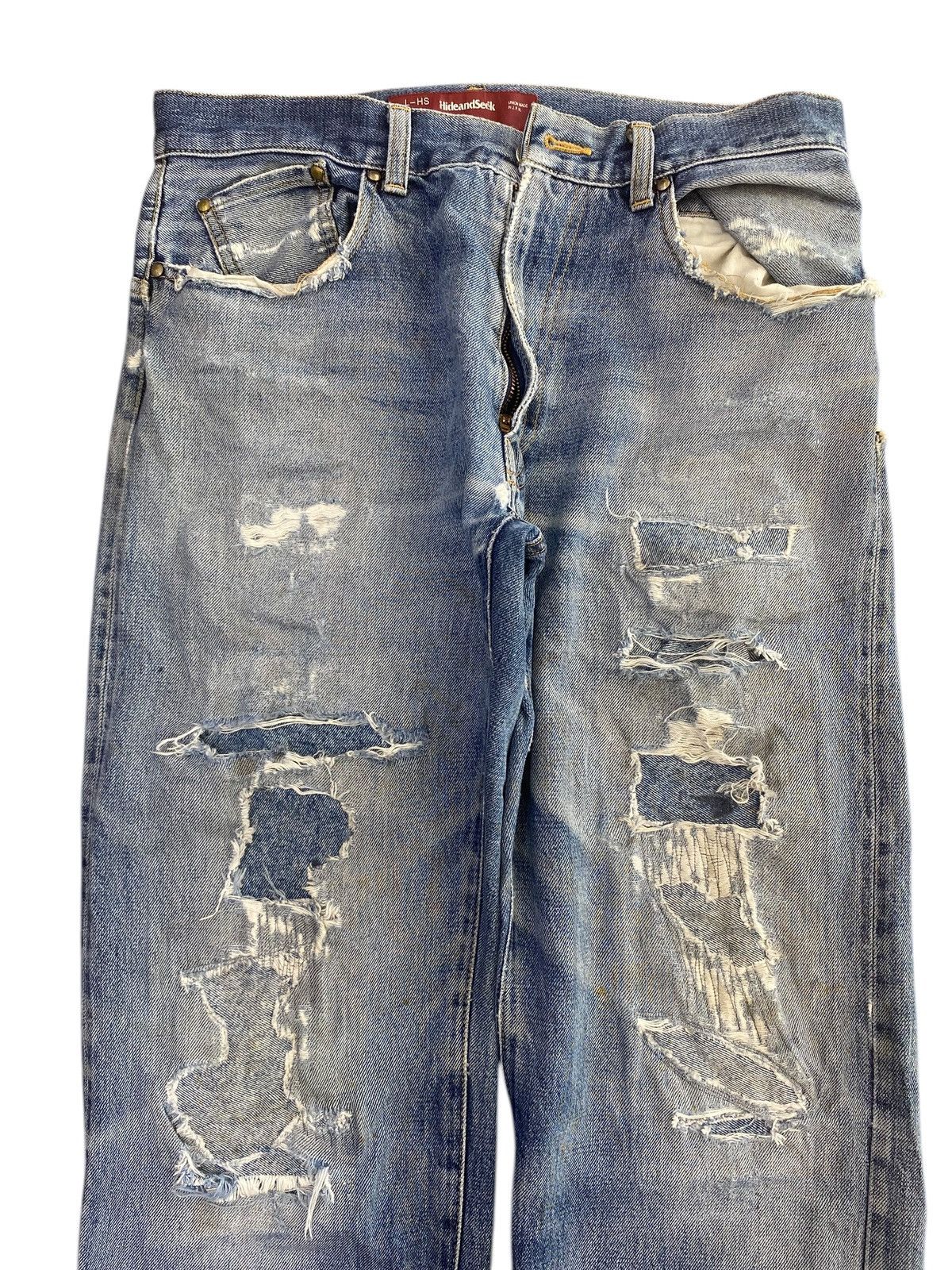 Japanese Brand Japanese Brand Distressed Ripped Style Selvedge Jeans Size US 32 / EU 48 - 2 Thumbnail