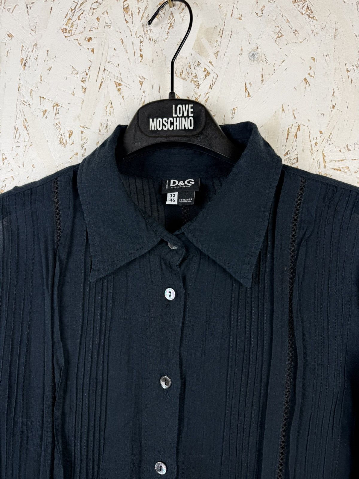 Dolce & Gabbana Vintage Dolce & Gabbana Pleated Button Up Long Sleeve Shirt Size S / US 4 / IT 40 - 2 Thumbnail