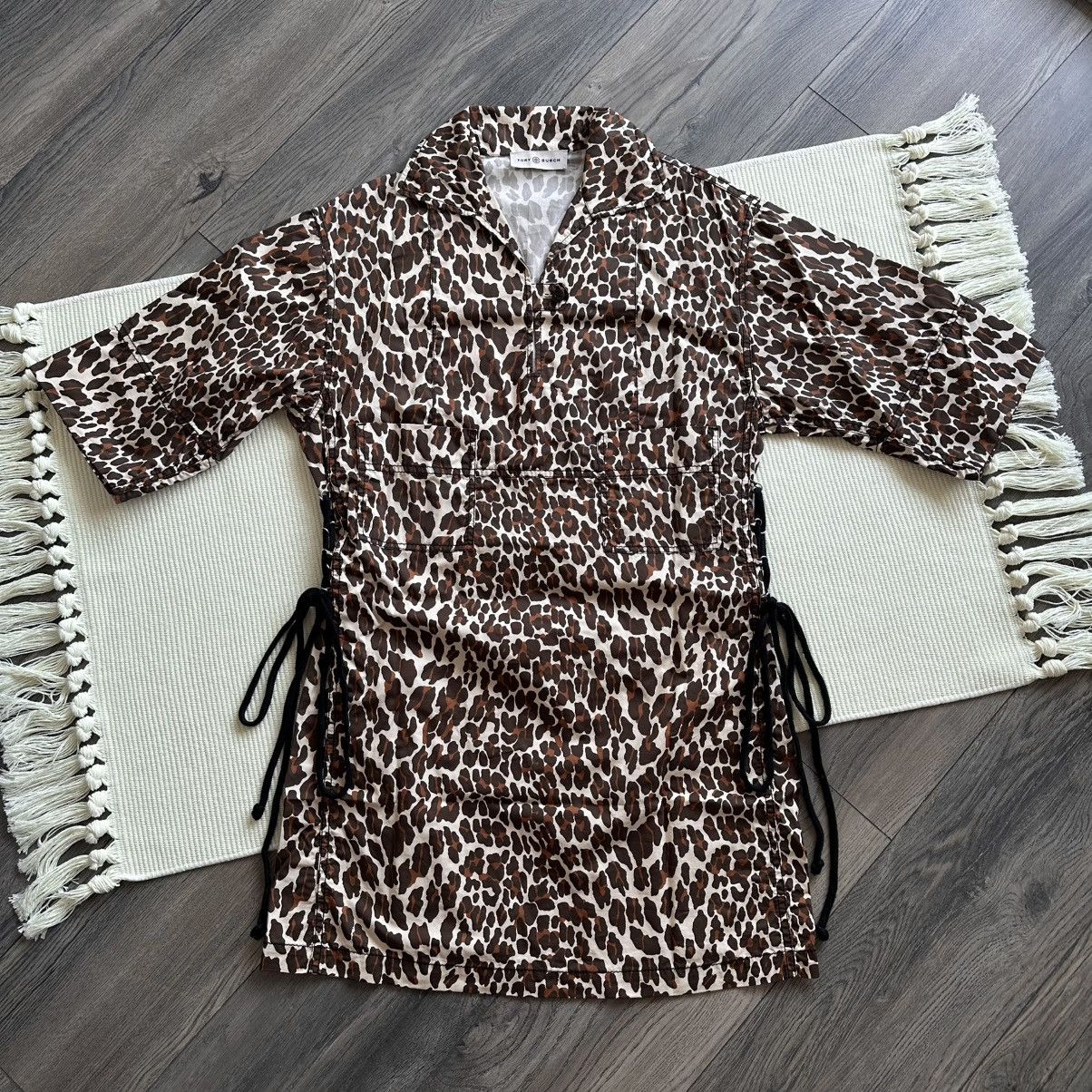 Tory Burch Tory Burch Leopard Poplin Shirtdress Size XS / US 0-2 / IT 36-38 - 5 Thumbnail