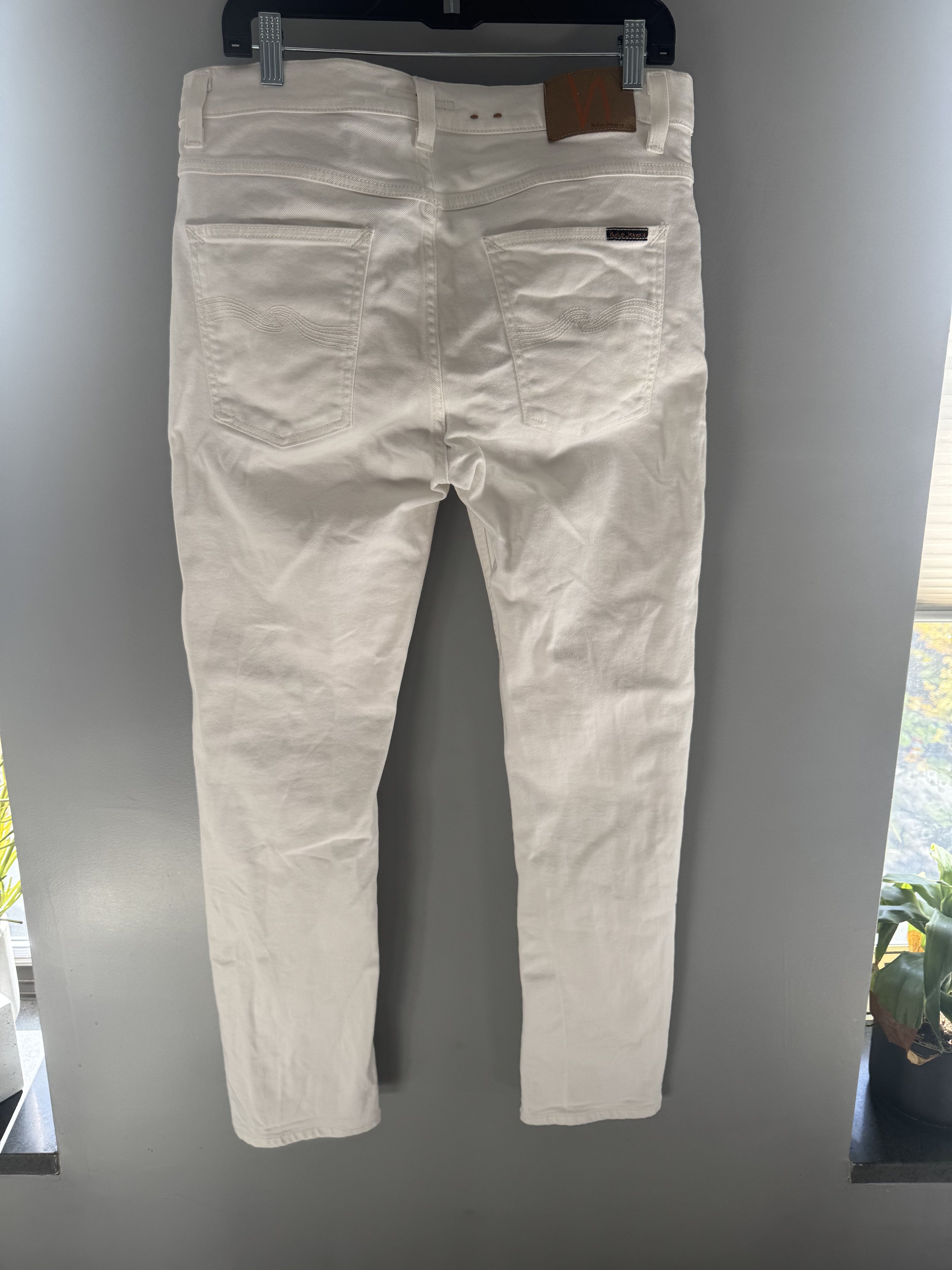 Nudie Jeans Off-White Lean Dean Jeans Size US 32 / EU 48 - 1 Thumbnail