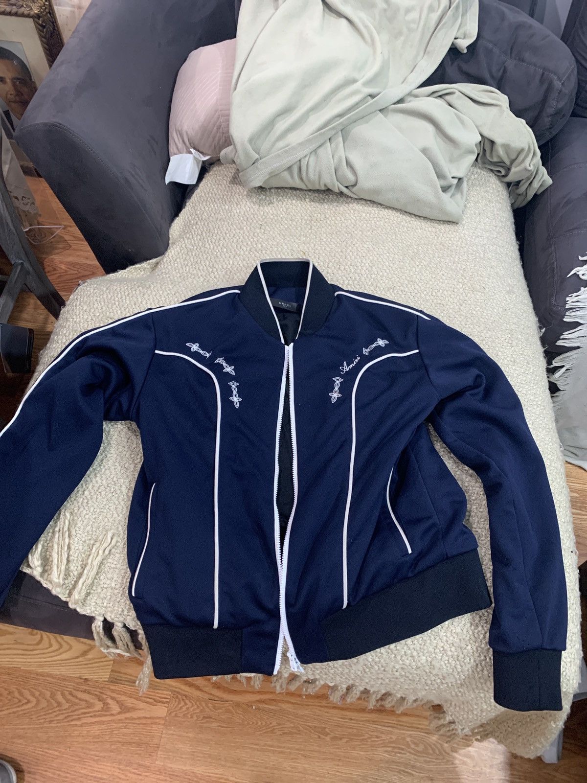 Amiri Amiri Navy blue and white sweater Size US M / EU 48-50 / 2 - 1 Thumbnail