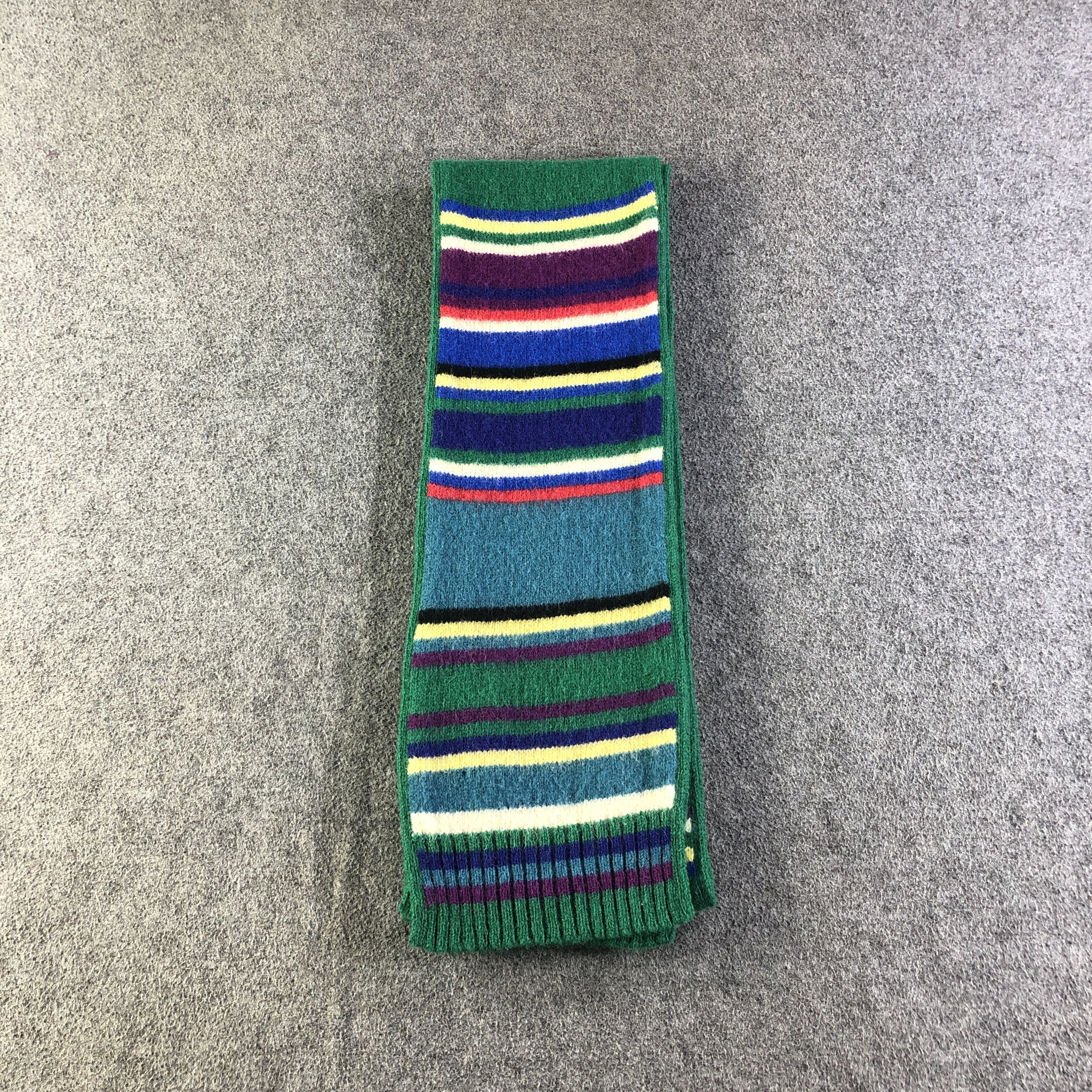 Polo Ralph Lauren Polo Ralph Lauren Striped Wool Scarf Muffler V2780 Size ONE SIZE - 2 Thumbnail