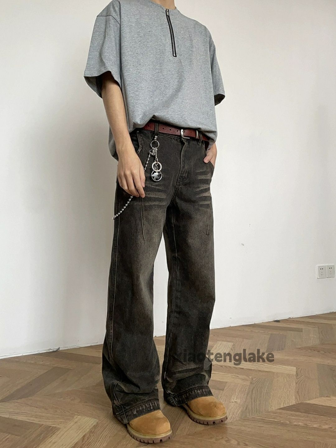 Jean × Vintage washed faded cleanfit yuppie loose baggy stain jeans Size US 32 / EU 48 - 6 Thumbnail