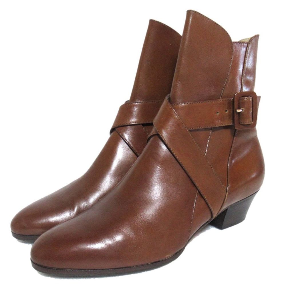 Salvatore Ferragamo Salvatore Ferragamo Salvatore Ferragamo Short Boots Jodhpur Boots Leather Shoes DUTY FREE for USA Size ONE SIZE - 1 Thumbnail