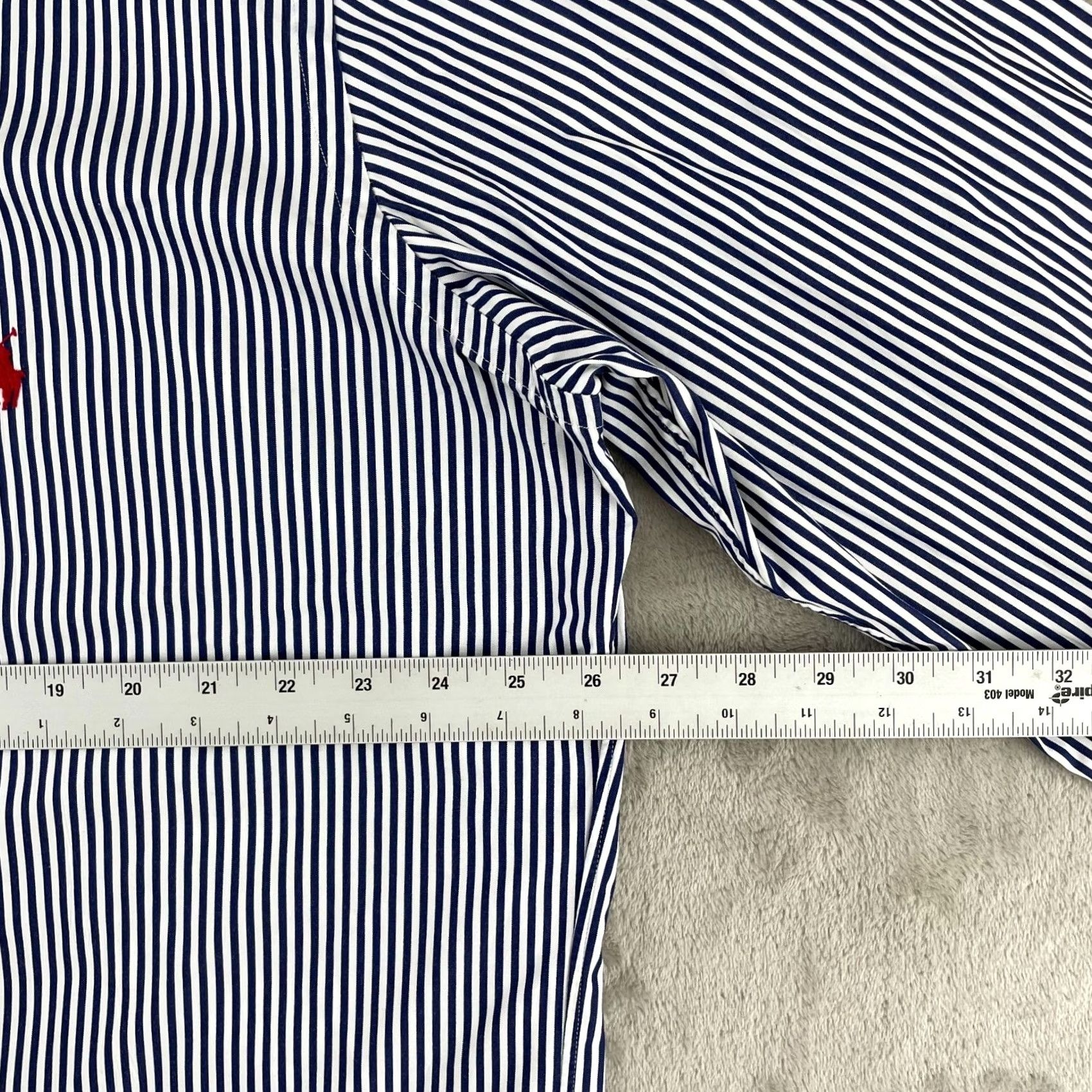 Polo Ralph Lauren Polo Ralph Lauren Shirt Men 2XLT Blue White Striped Custom Fit Red Pony Preppy Shirt Size US XXL / EU 58 / 5 - 5 Thumbnail