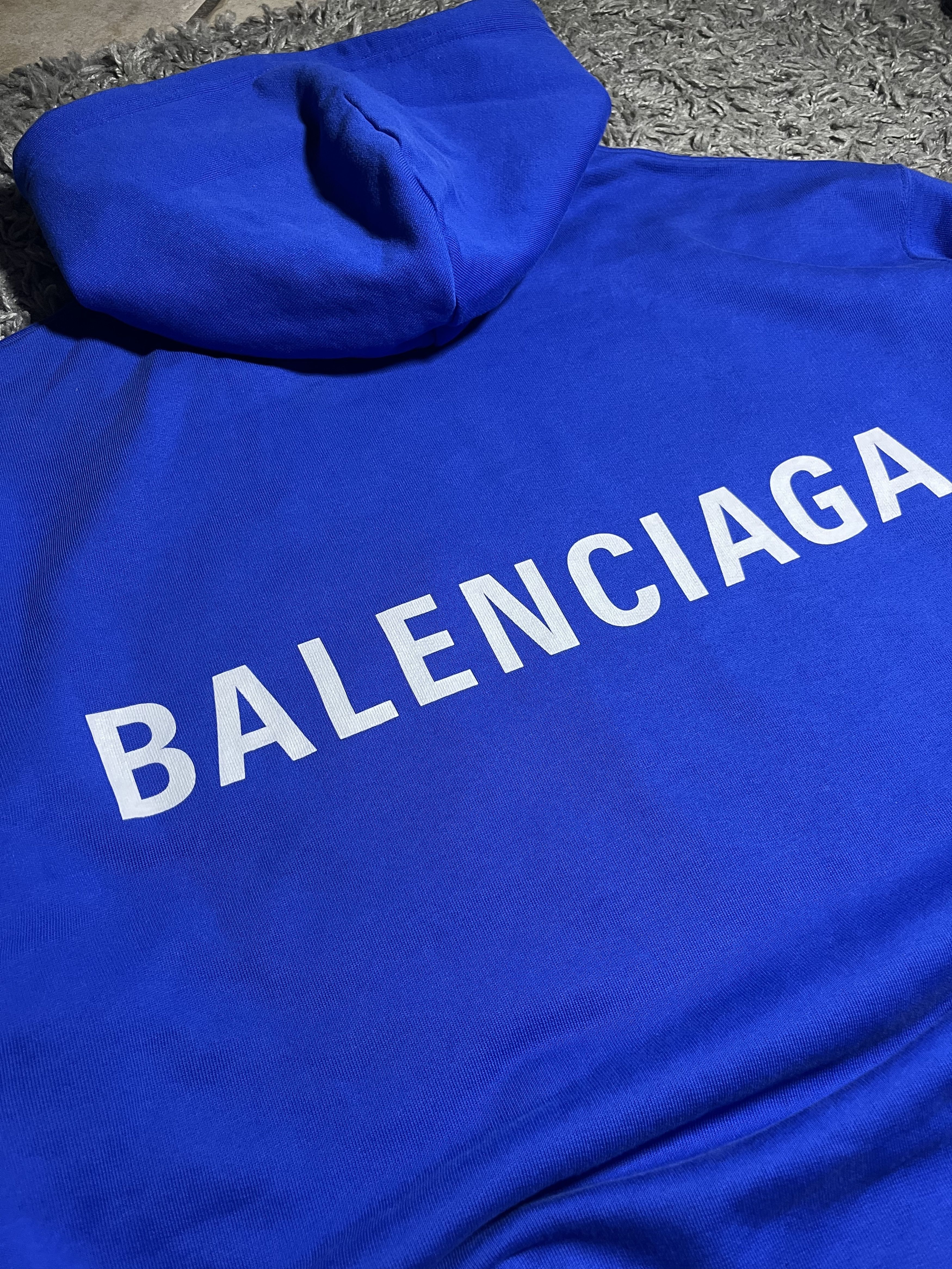 Balenciaga Balenciaga Big Logo Hoodie Blue Size US L / EU 52-54 / 3 - 2 Thumbnail