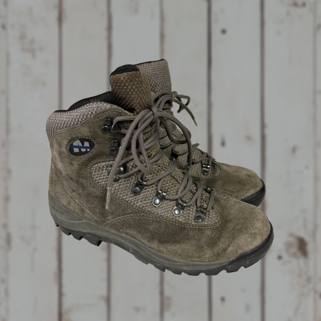 Merrell Merrell Eagle II Pewter Nubuck Leather Hiking Boots Vibram Women's 7.5 Euro 38 Boots Mid-Calf Pewter Womens Vibram Size US 8 / IT 38 - 1 Thumbnail