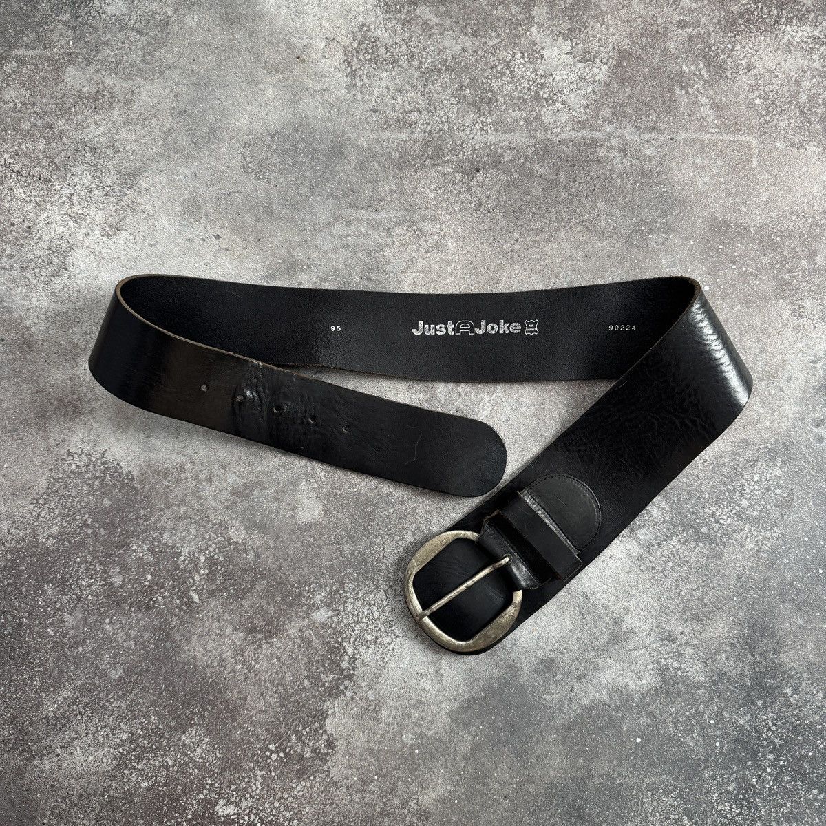 Hysteric Glamour Avant Garde Vintage Black Real Leather Wide Waist Belt Size ONE SIZE - 2 Thumbnail