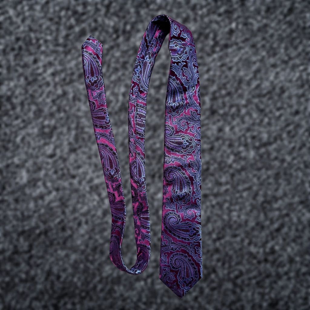 Ted Baker Ted Baker Tie Purple Paisley Silk Italy Neck Tie Men XS? Size ONE SIZE - 1 Thumbnail