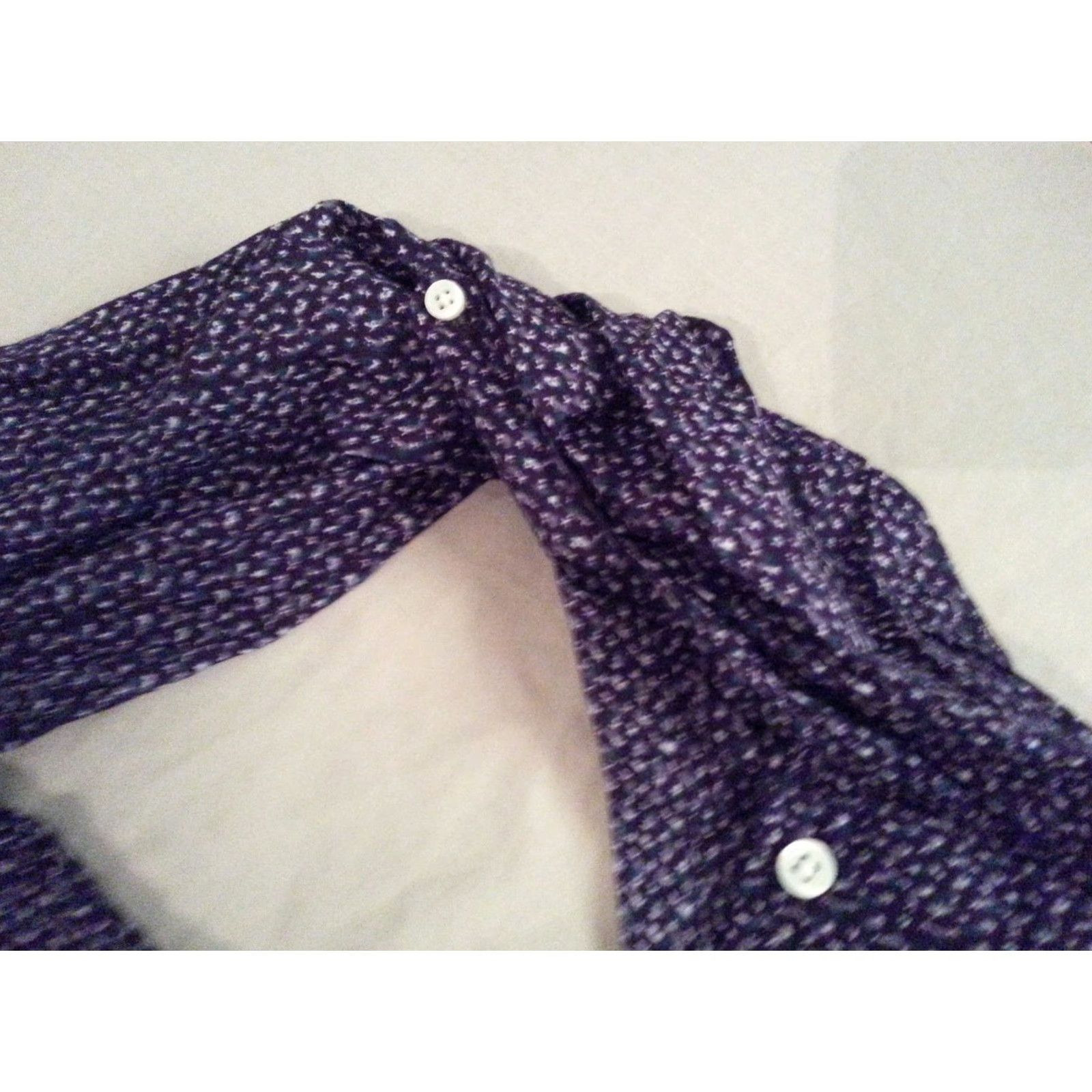 Banana Republic Womens Banana Republic Dress Shirt Blouse S Small Navy Blue Cotton Long Button Blouse Womens Small Navy Blue Cotton Banana Republic Shirt Size S / US 4 / IT 40 - 5 Thumbnail