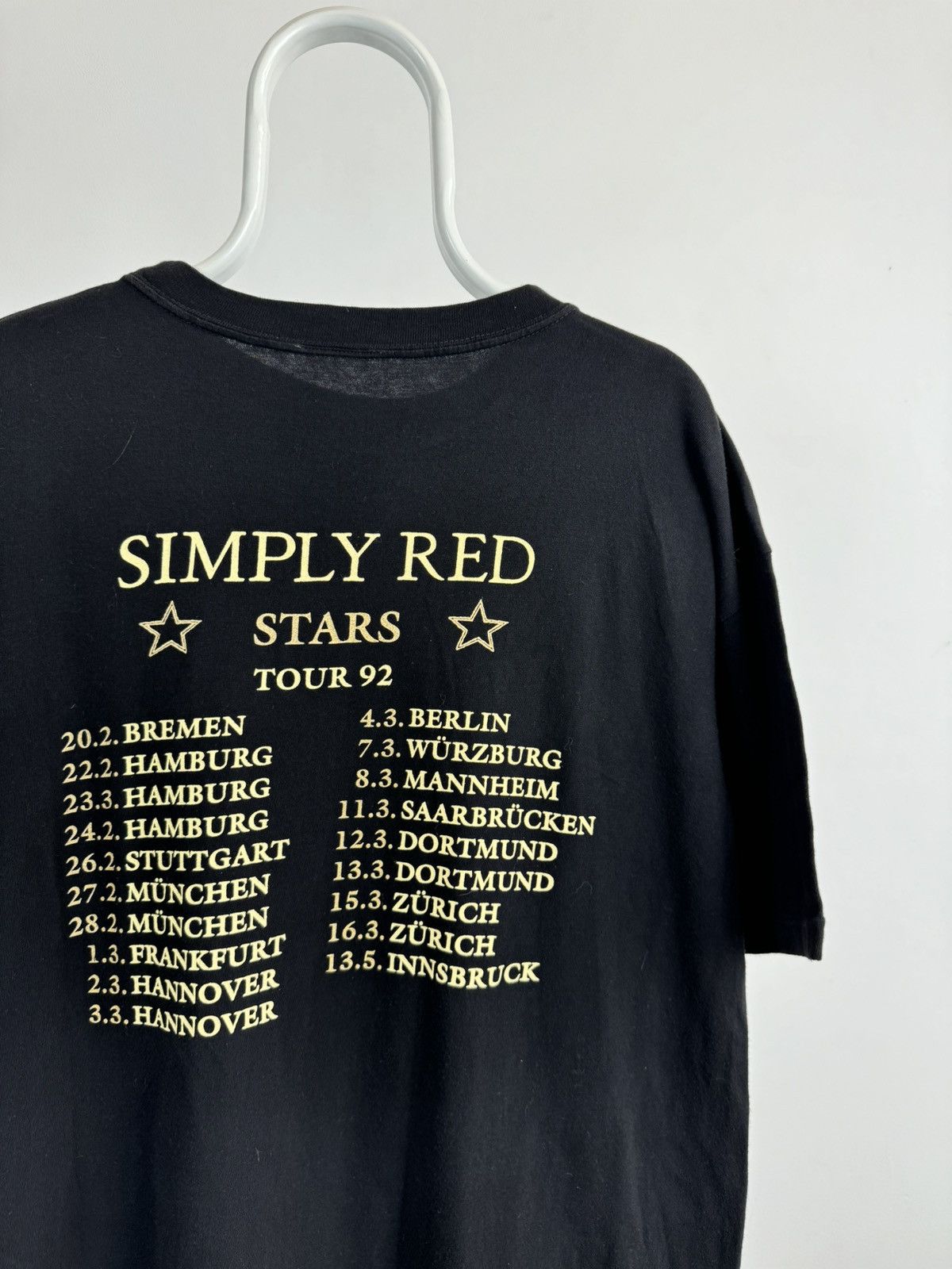 Band Tees Vintage Tour 92 Simply Red Stars Big Logo Single Stitch Tee Size US XL / EU 56 / 4 - 5 Thumbnail