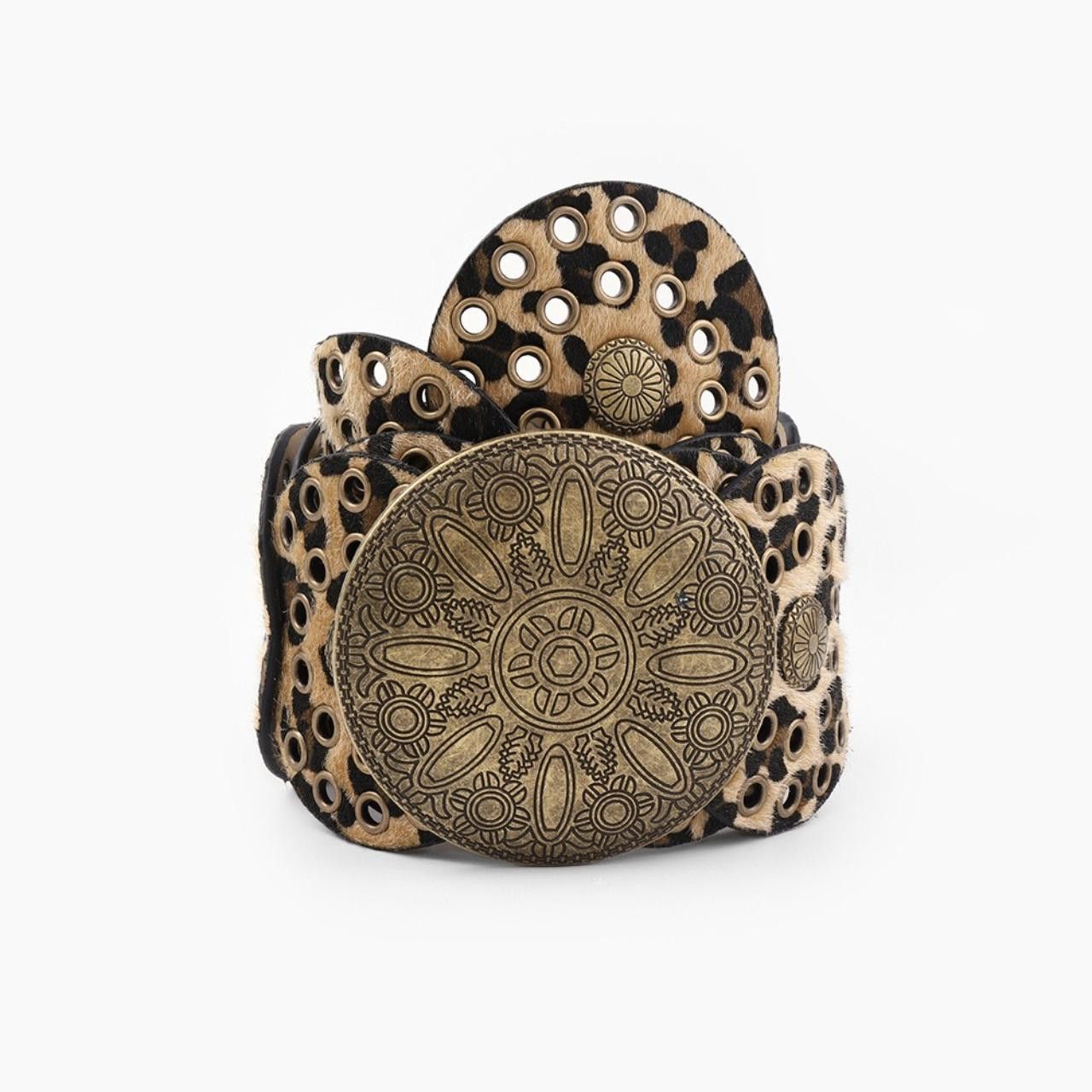 Japanese Brand Vintage Style Oversized Animal Print Disc Belt Size ONE SIZE - 5 Thumbnail