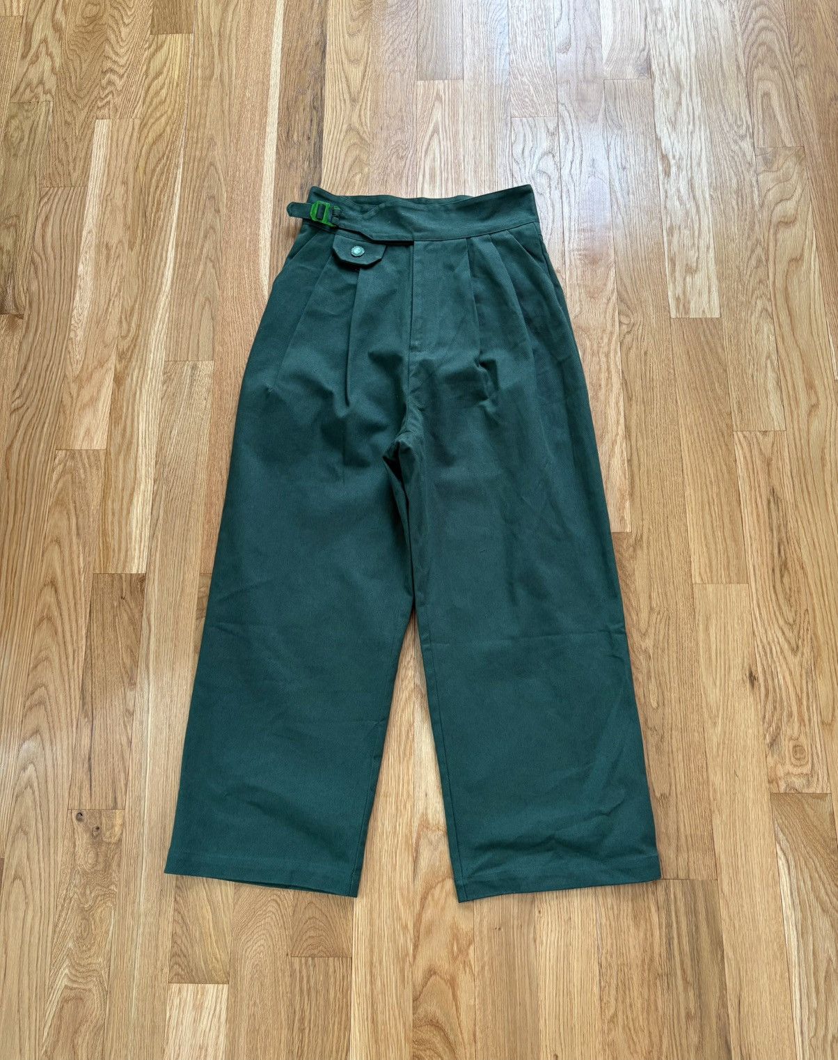 Pieces Uniques Pieces Uniques Le Pantalon Qwan Pleated Pants Gurkha M 32x32 Size US 32 / EU 48 - 2 Thumbnail