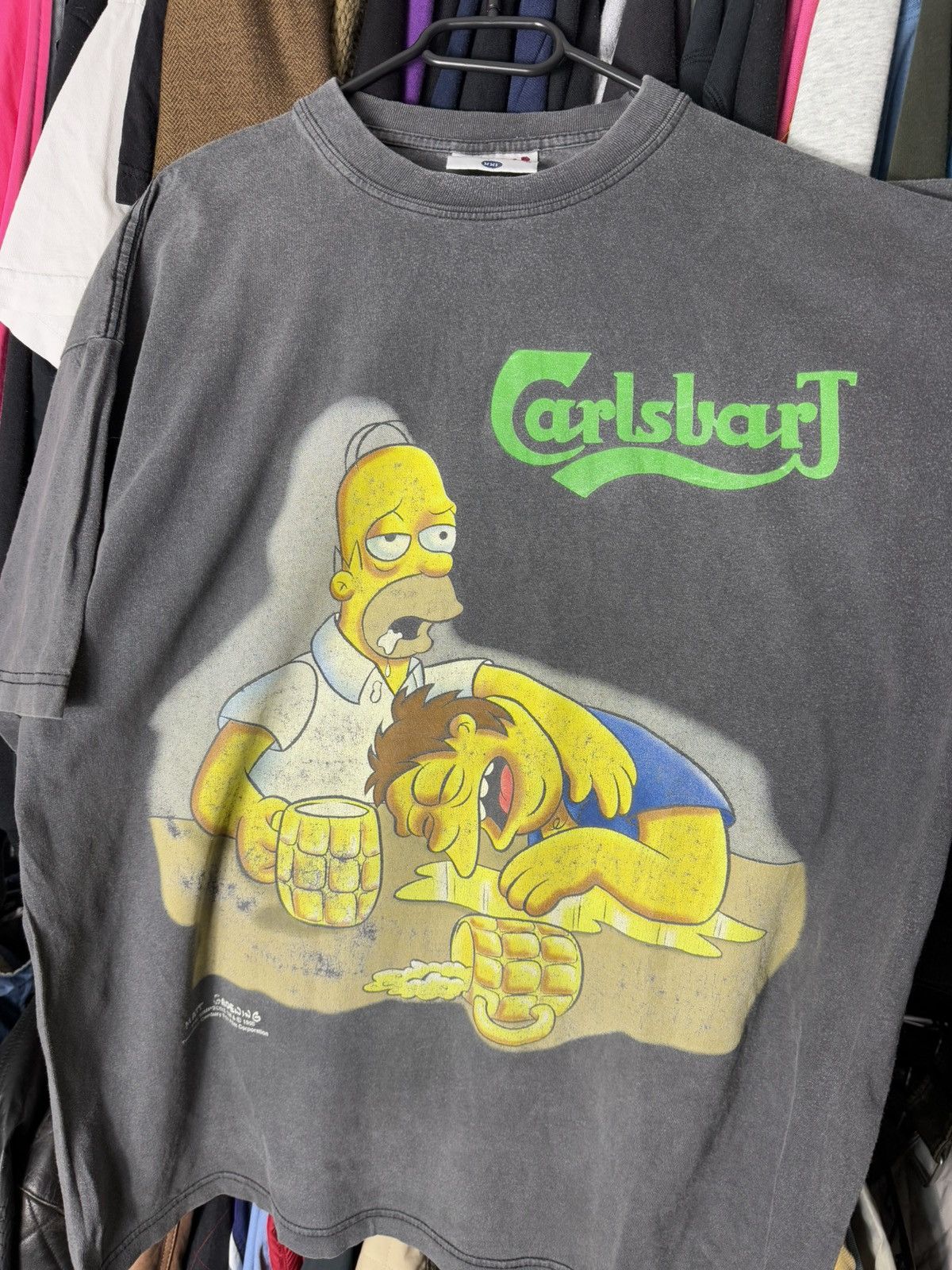 The Simpsons × Vintage Vintage The Simpson 1996 Carlsberg Redwood 90s Tshirt Washed Size US XXL / EU 58 / 5 - 6 Thumbnail