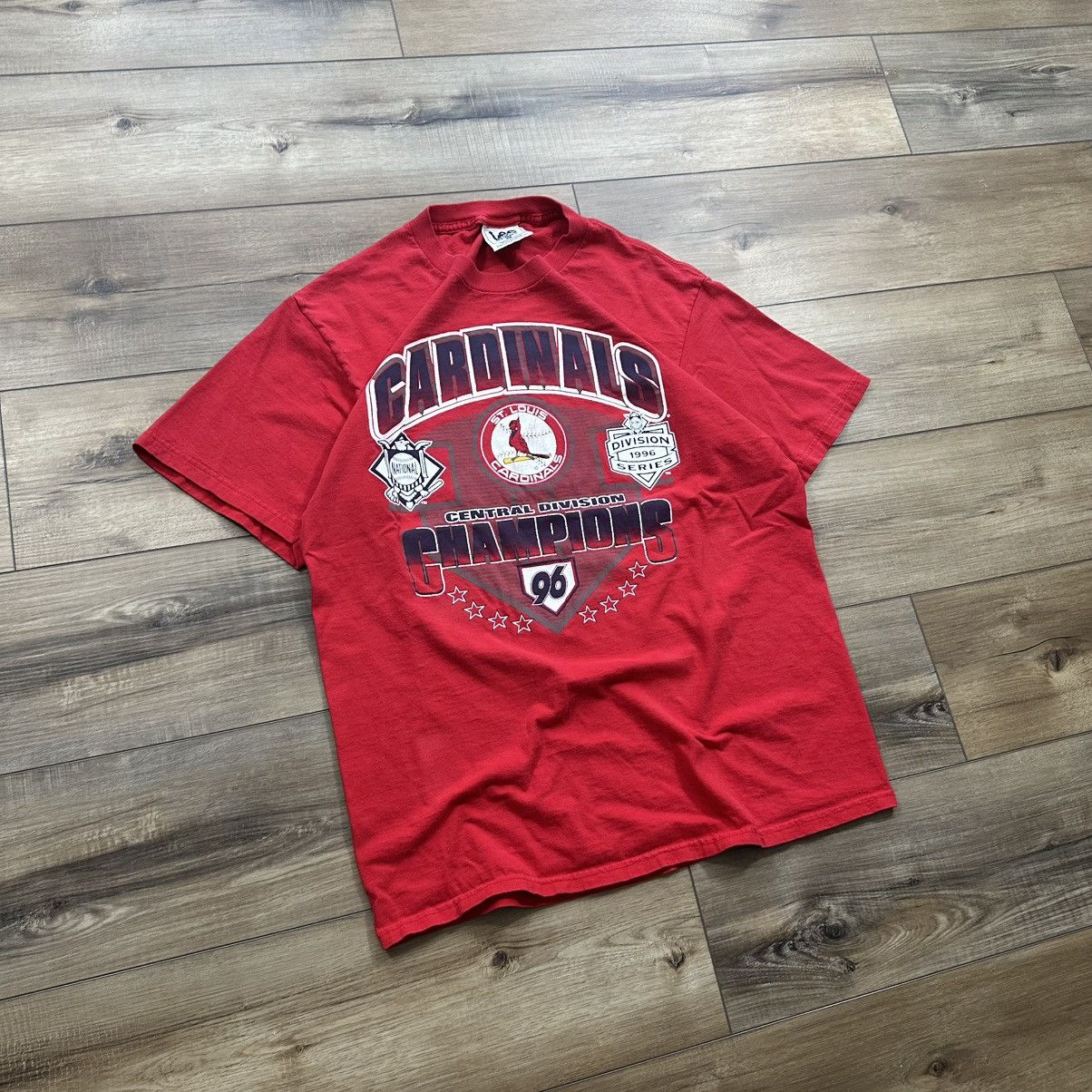 Lee 1996 St. Louis Cardinals Central Division Champions Tee Size US L / EU 52-54 / 3 - 2 Thumbnail