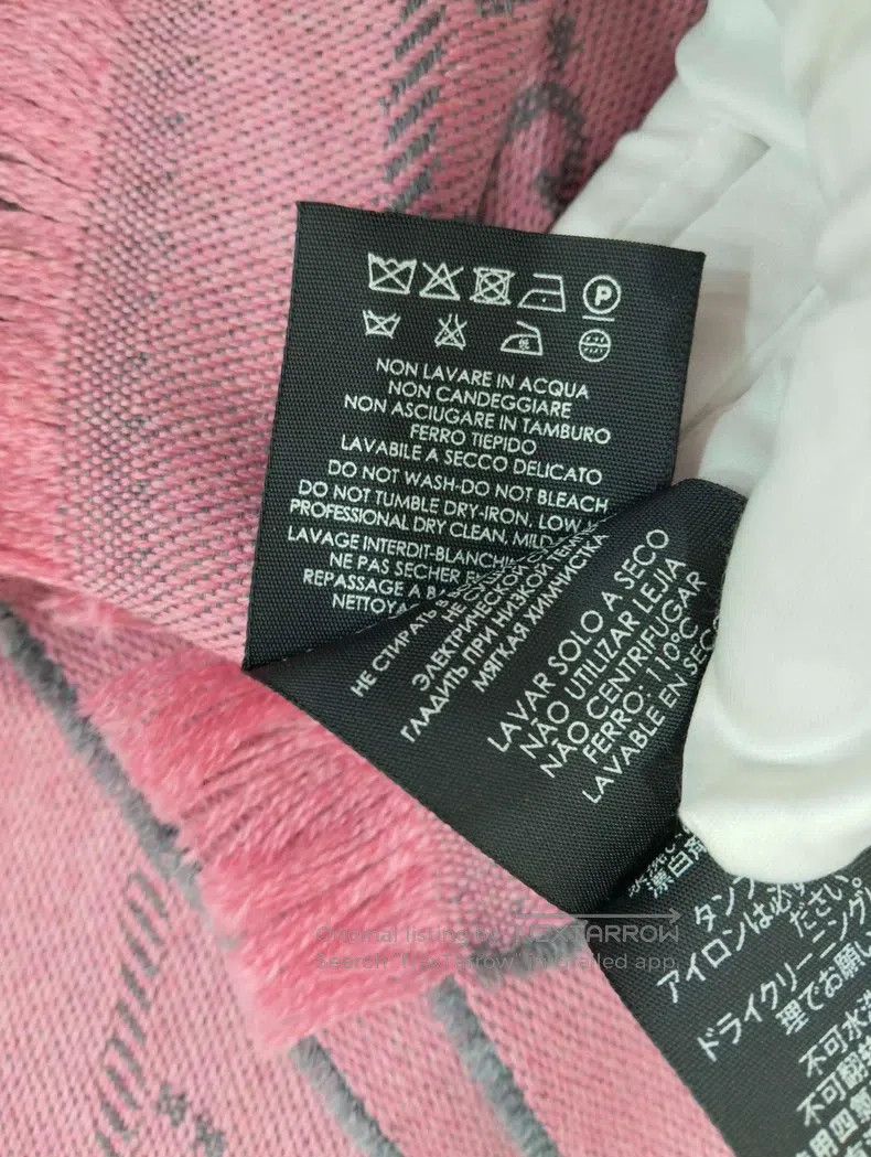 Gucci Gucci Gray and pink wool scarf Size ONE SIZE - 6 Thumbnail