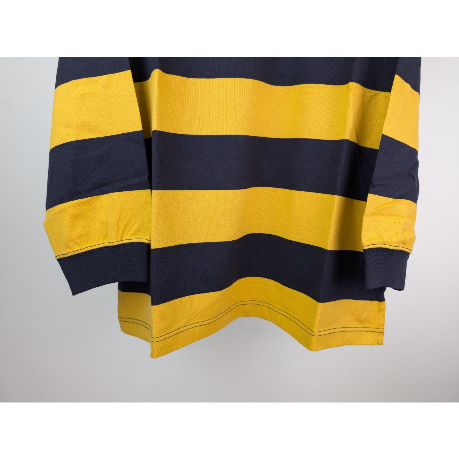 Moncler × Palm Angels o1rshd1 Striped Cotton Polo Shirt in Yellow / Blue Size US L / EU 52-54 / 3 - 4 Thumbnail