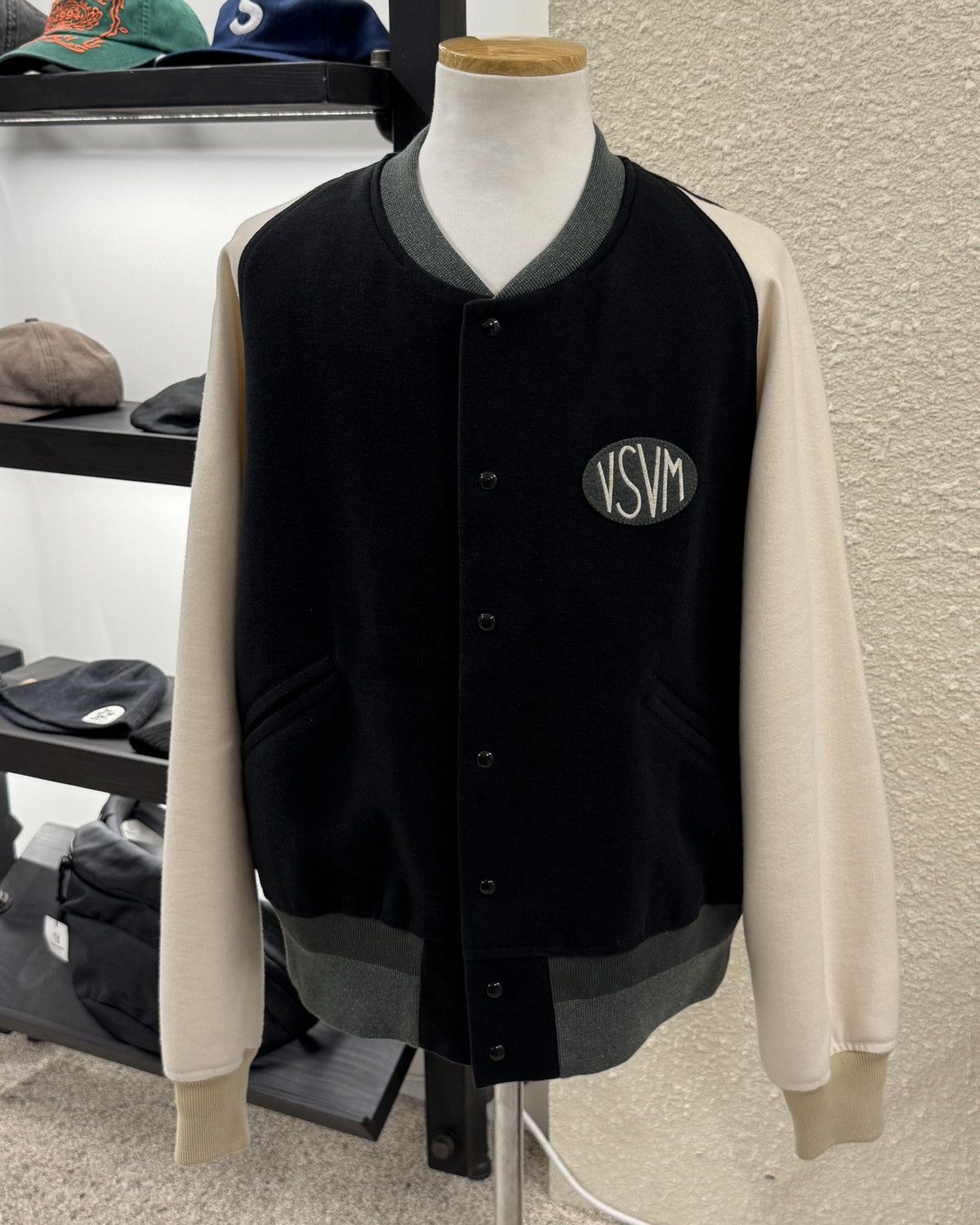 Visvim Visvim VSM Varsity Jacket Black/Ivory Size 4 Size US XL / EU 56 / 4 - 5 Thumbnail