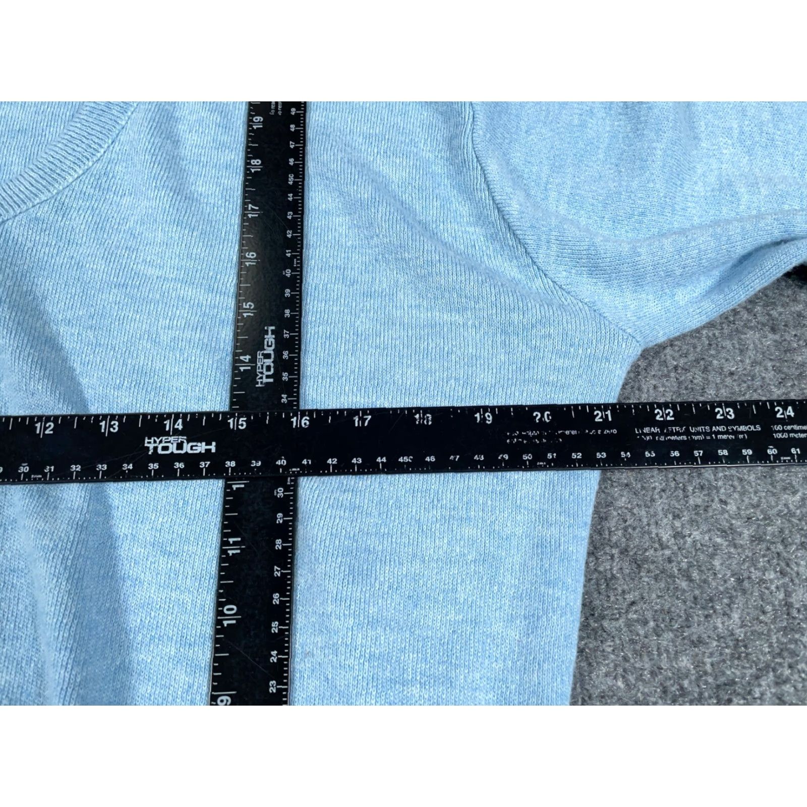Jantzen VINTAGE Jantzen V-Neck Sweater Adult Large Light Blue Acrylic Preppy 80s Mens Size US L / EU 52-54 / 3 - 6 Thumbnail