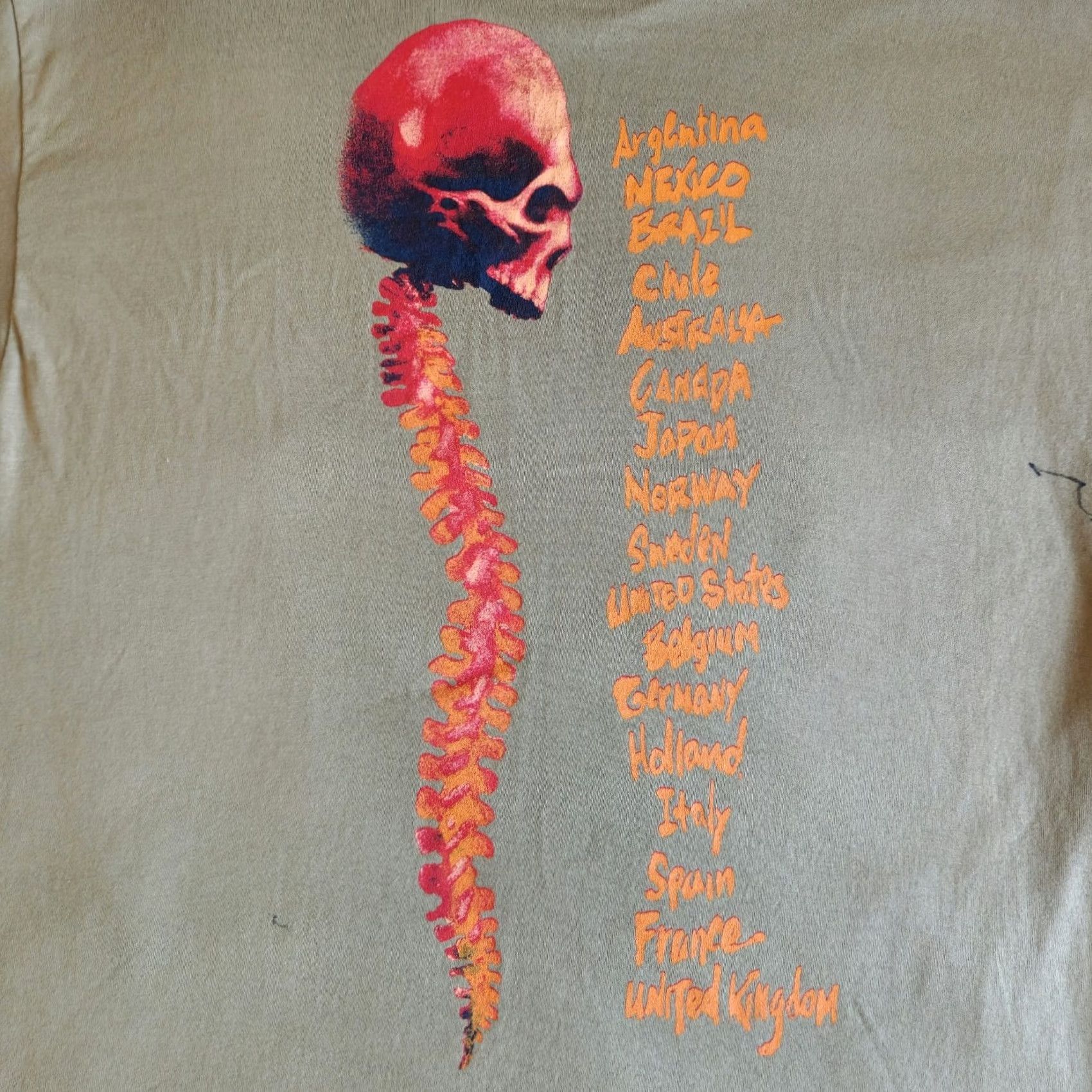 Vintage VINTAGE Rob Halford Fight A Small Deadly Space Tour 1995 Signed XL T-Shirt Men Brown Cotton Crew Neck Short Sleeve Space Band Tee Size US XL / EU 56 / 4 - 3 Thumbnail
