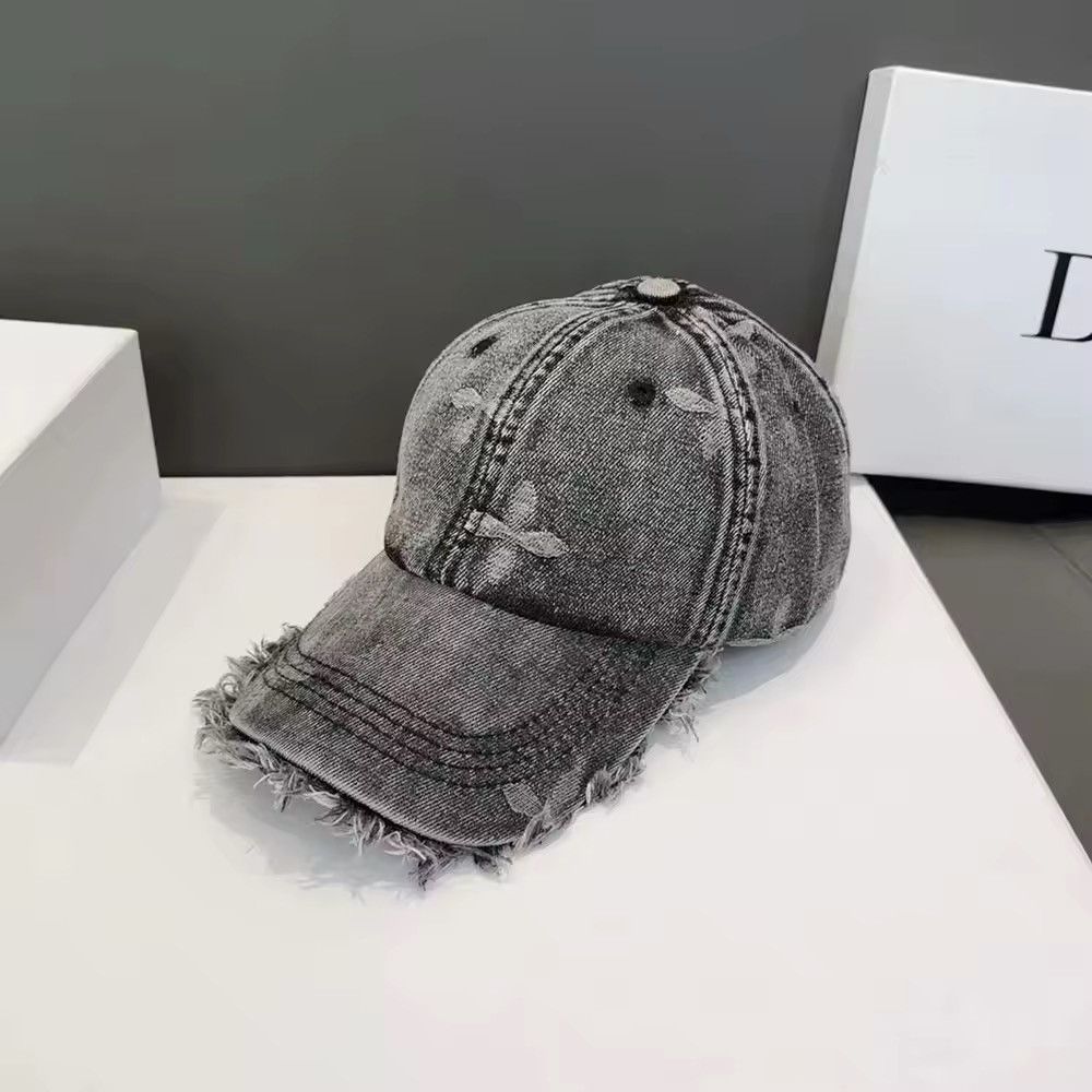 Japanese Brand Outdoor retro faded vintage frayed denim baseball cap Size ONE SIZE - 2 Thumbnail