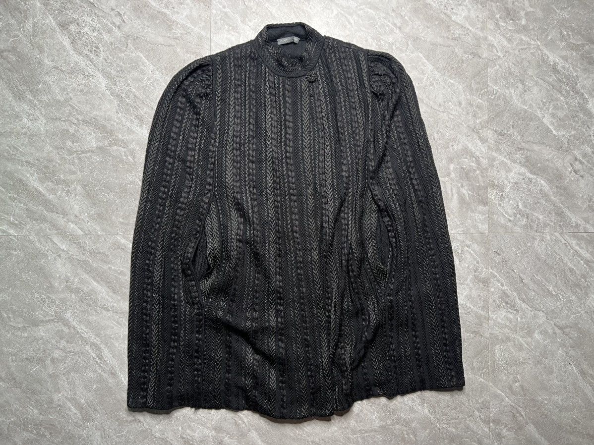 Alexander McQueen Alexander Mcqueen Black Textured Knit Cape Size S / US 4 / IT 40 - 1 Thumbnail
