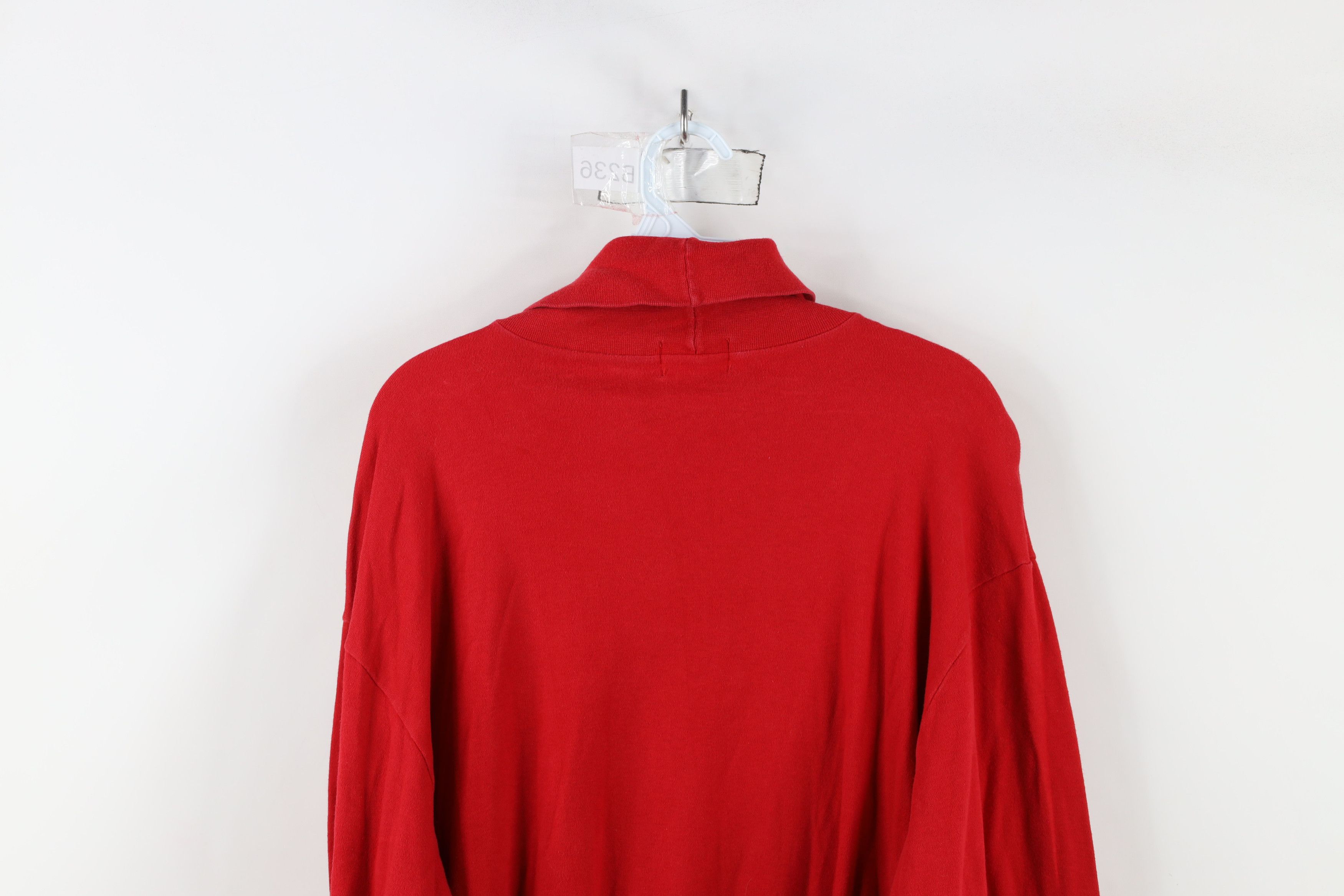 J.Crew × Vintage Vintage 90s J Crew Long Sleeve Turtleneck T-Shirt Red USA Size US XL / EU 56 / 4 - 13 Thumbnail