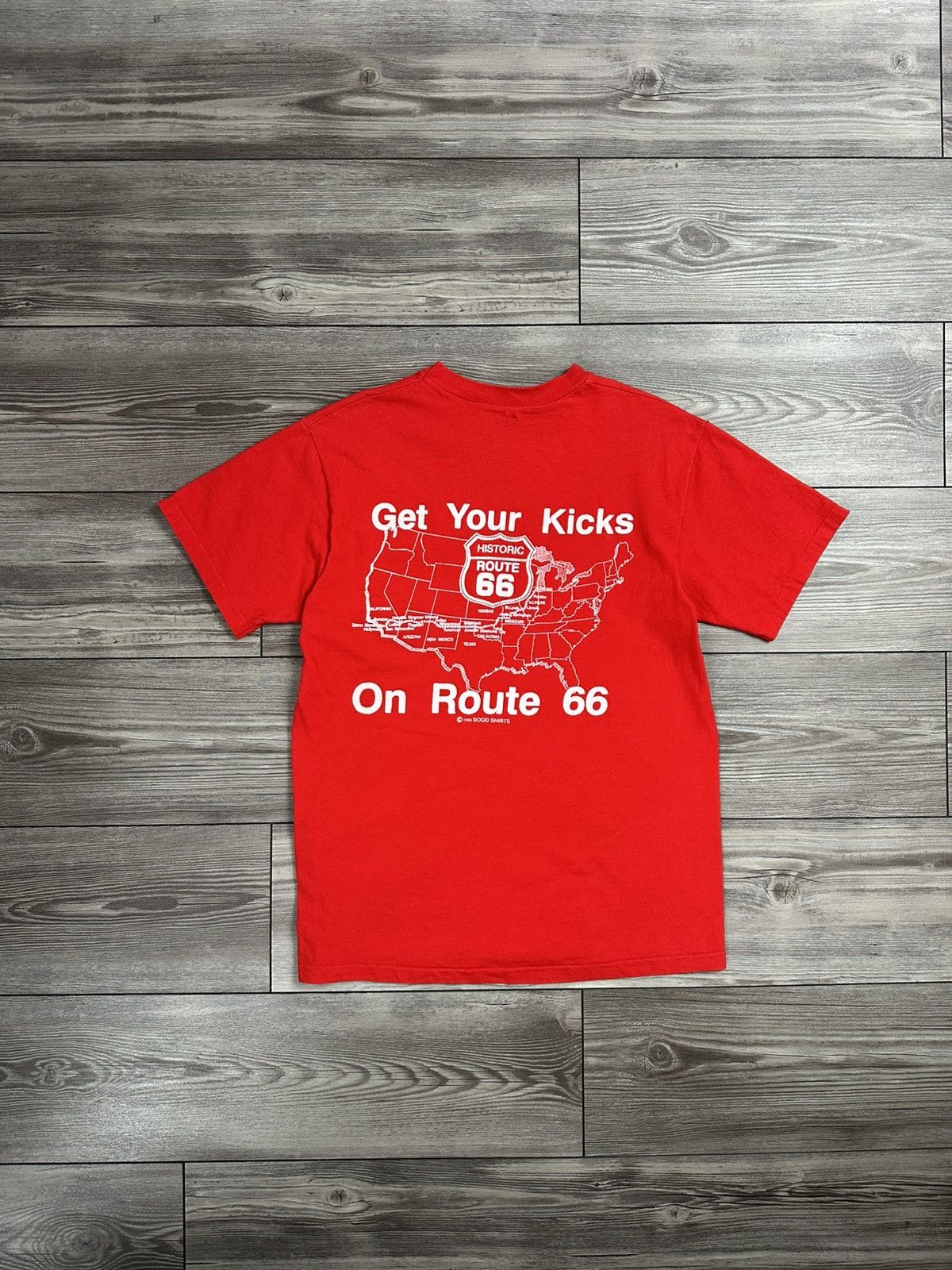 Vintage Vintage 90’s Route 66 T Shirt Size US M / EU 48-50 / 2 - 2 Thumbnail