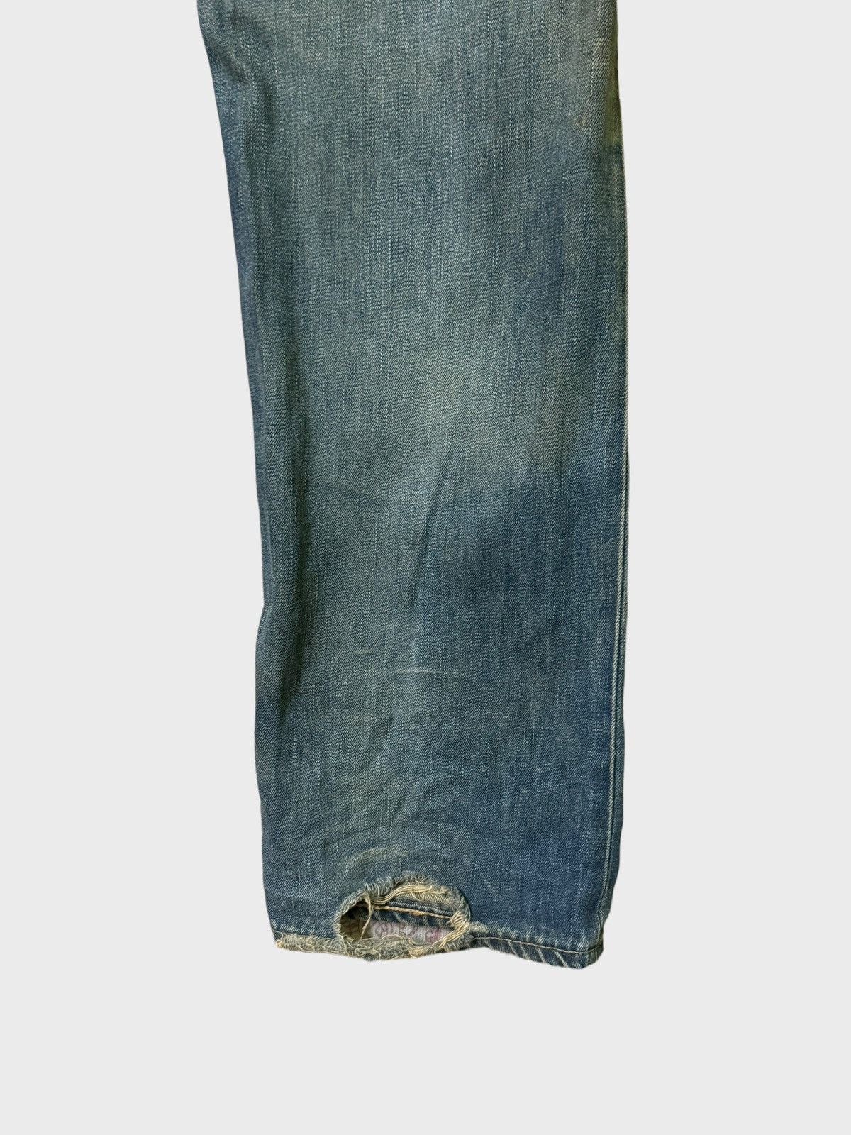 Edwin Vintage Edwin 505 Mud Wash Distressed Selvedge Jeans Size US 31 - 14 Thumbnail