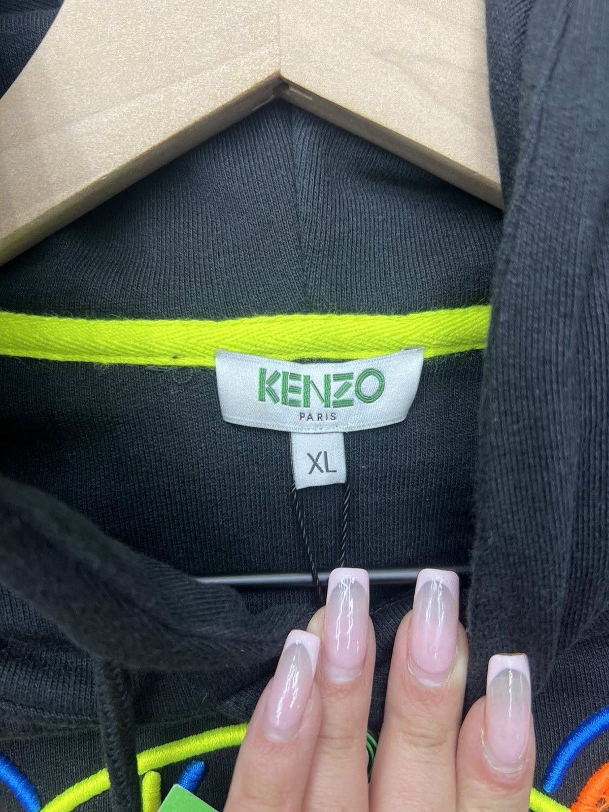Kenzo Kenzo Flurescence Tiger Head Hoodie Size US XL / EU 56 / 4 - 7 Thumbnail