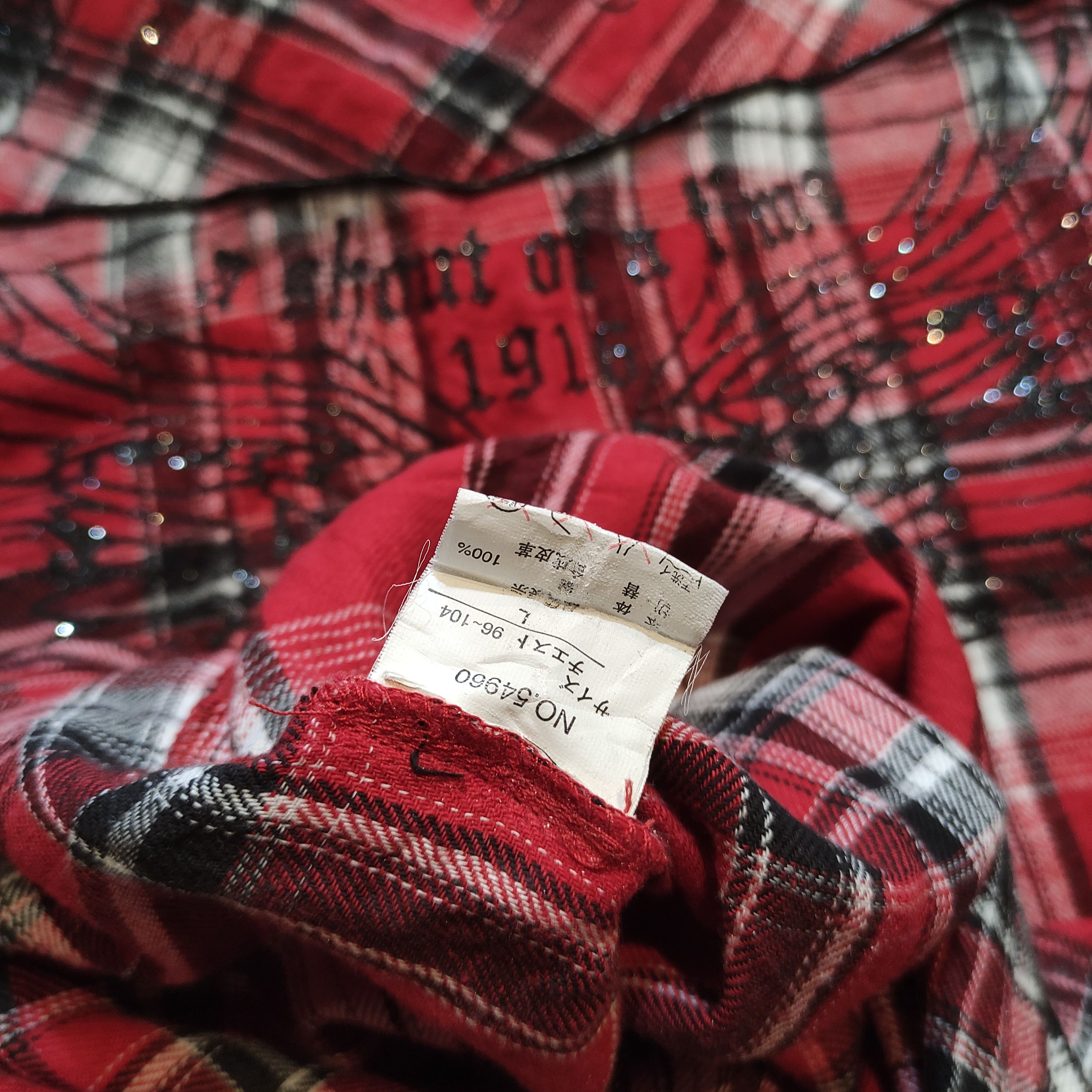 In The Attic In The Attic Vkei Plaid Shirt 2000s Snakeskin Size US L / EU 52-54 / 3 - 9 Thumbnail