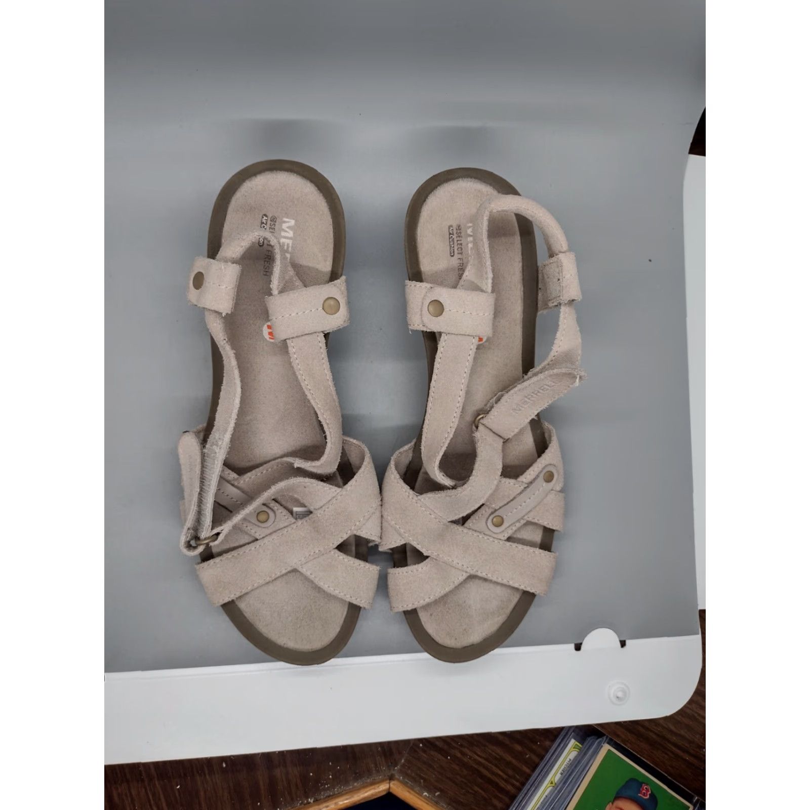 Merrell Merrell Women's Revalli Wedge Sandal Taupe 7 Comfort Slingback Slide Low Heel Size US 5 / IT 35 - 4 Thumbnail