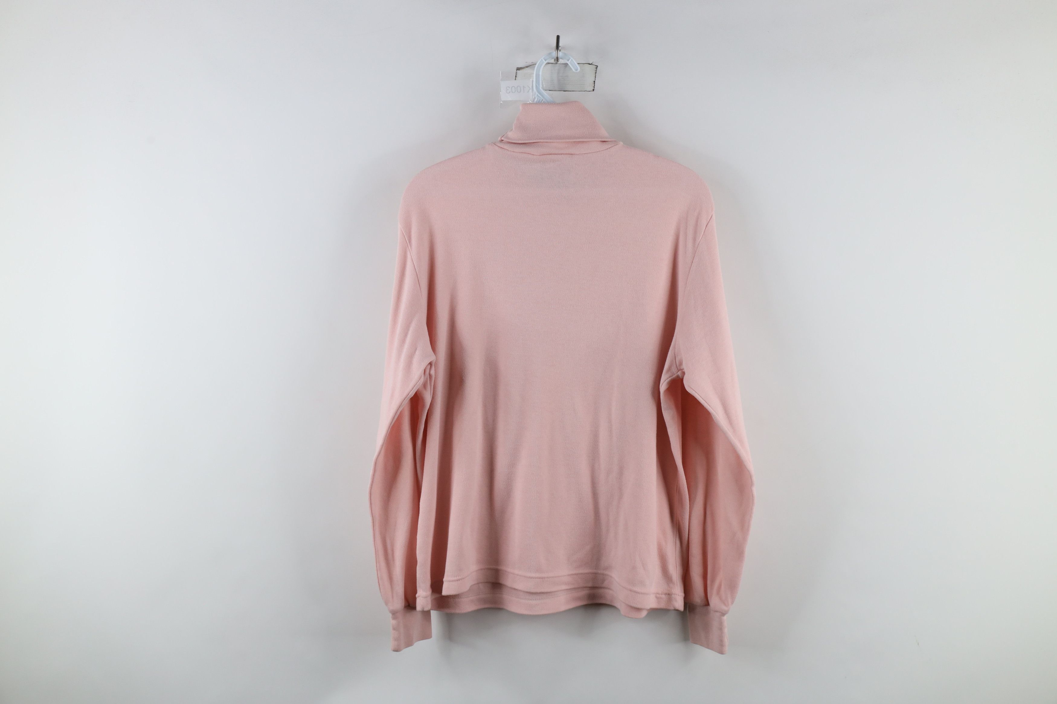 Vintage Vintage 90s Streetwear Long Sleeve Turtleneck T-Shirt Pink Size L / US 10 / IT 46 - 5 Thumbnail