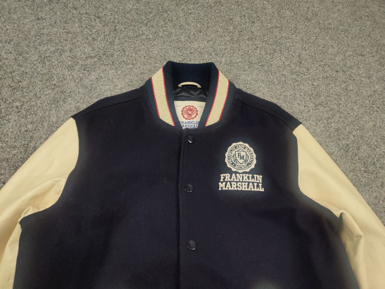 Franklin & Marshall Vintage Franklin & Marshall Varsity Wool Bomber Jacket Size US L / EU 52-54 / 3 - 4 Thumbnail
