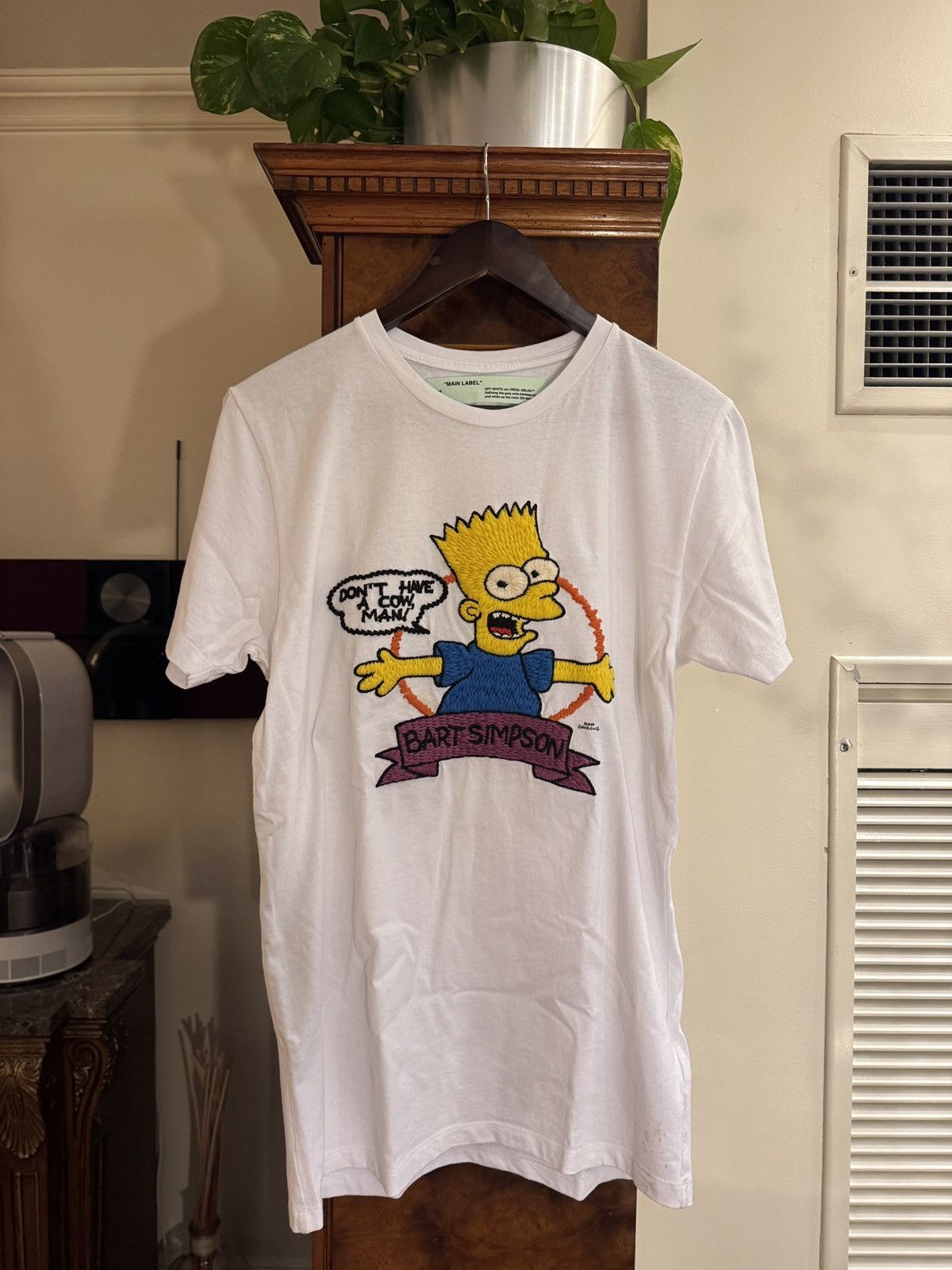 Off-White Off-White Bart Simpson Embroidered T-Shirt with Back Logo Size US S / EU 44-46 / 1 - 2 Thumbnail