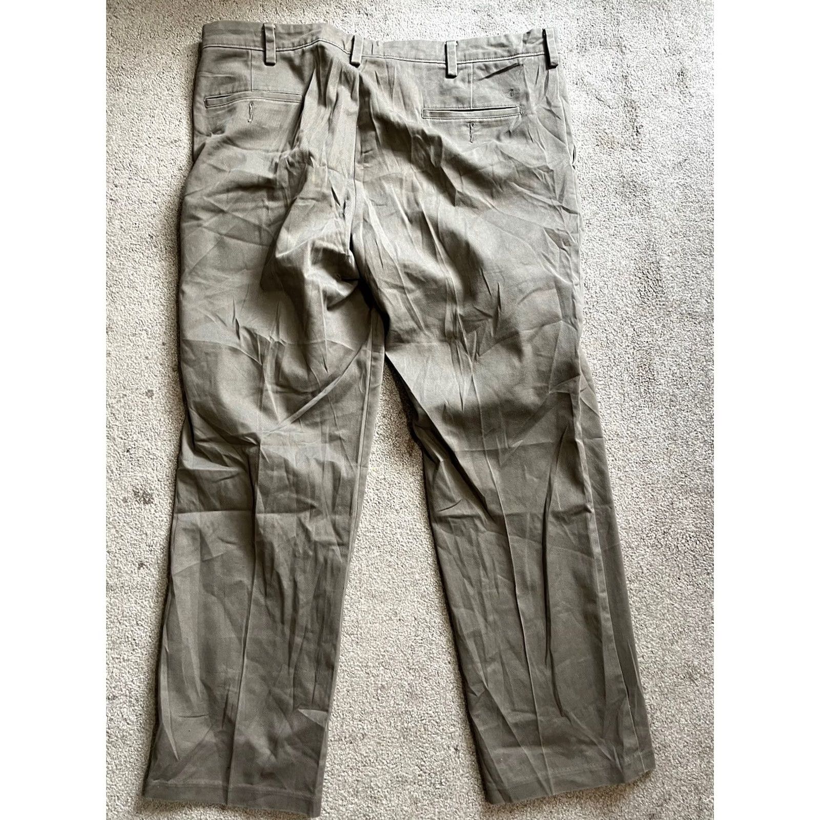 Dockers Dockers Pants Mens Size 42x32 Brown Chino Straight Fit Flat Front Distressed Size US 42 / EU 58 - 3 Thumbnail