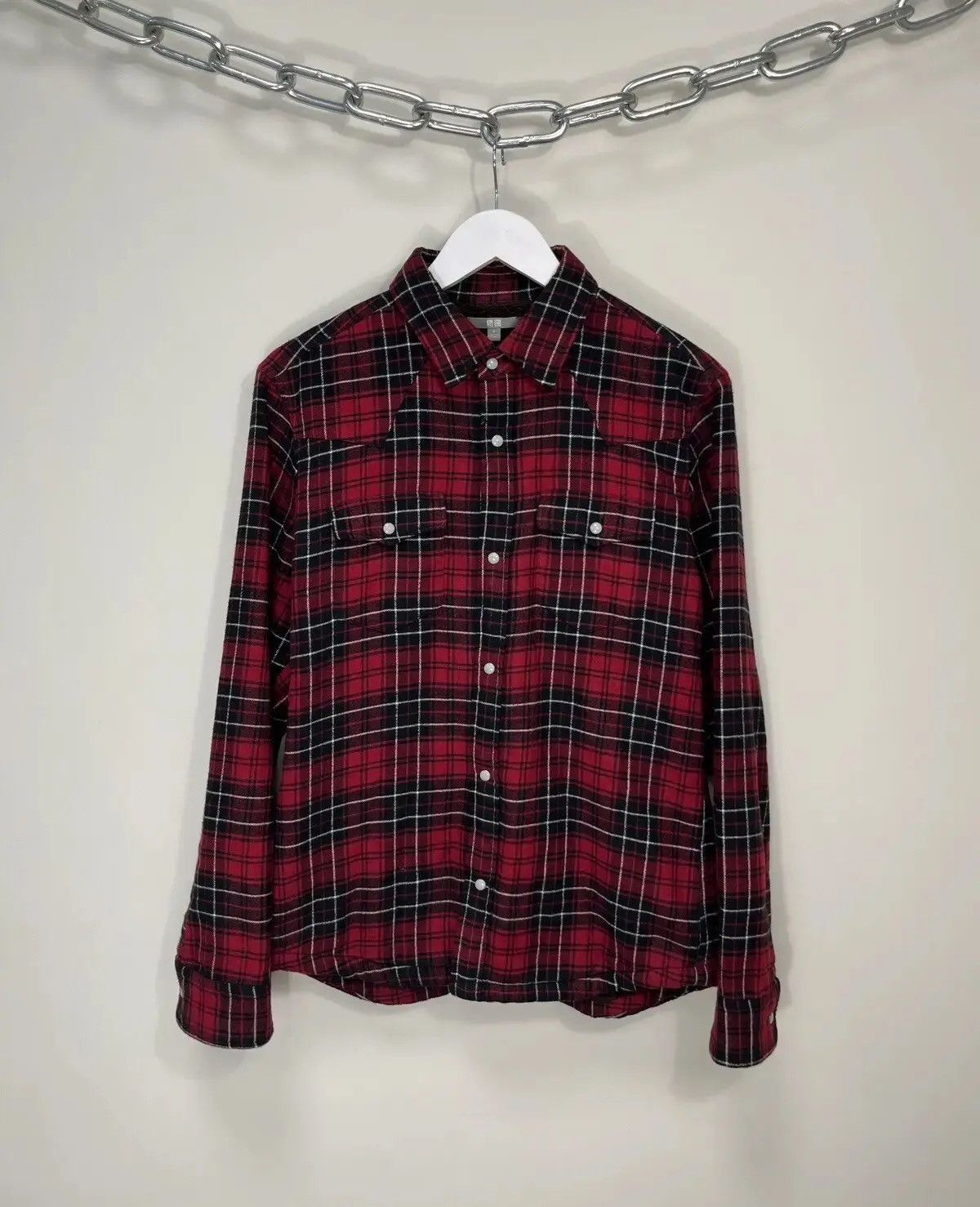 Uniqlo Tartan Checkered Japanese Teddy Flannel Shirt