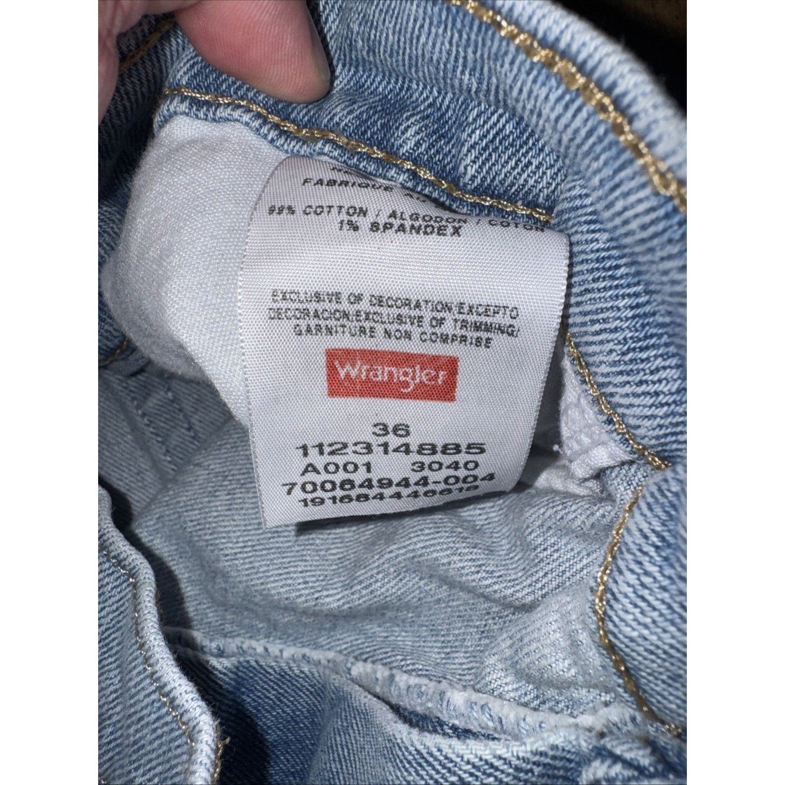 Vintage × Wrangler Wrangler Jean Shorts Men’s 36x12 Light Wash Size US 36 / EU 52 - 3 Thumbnail