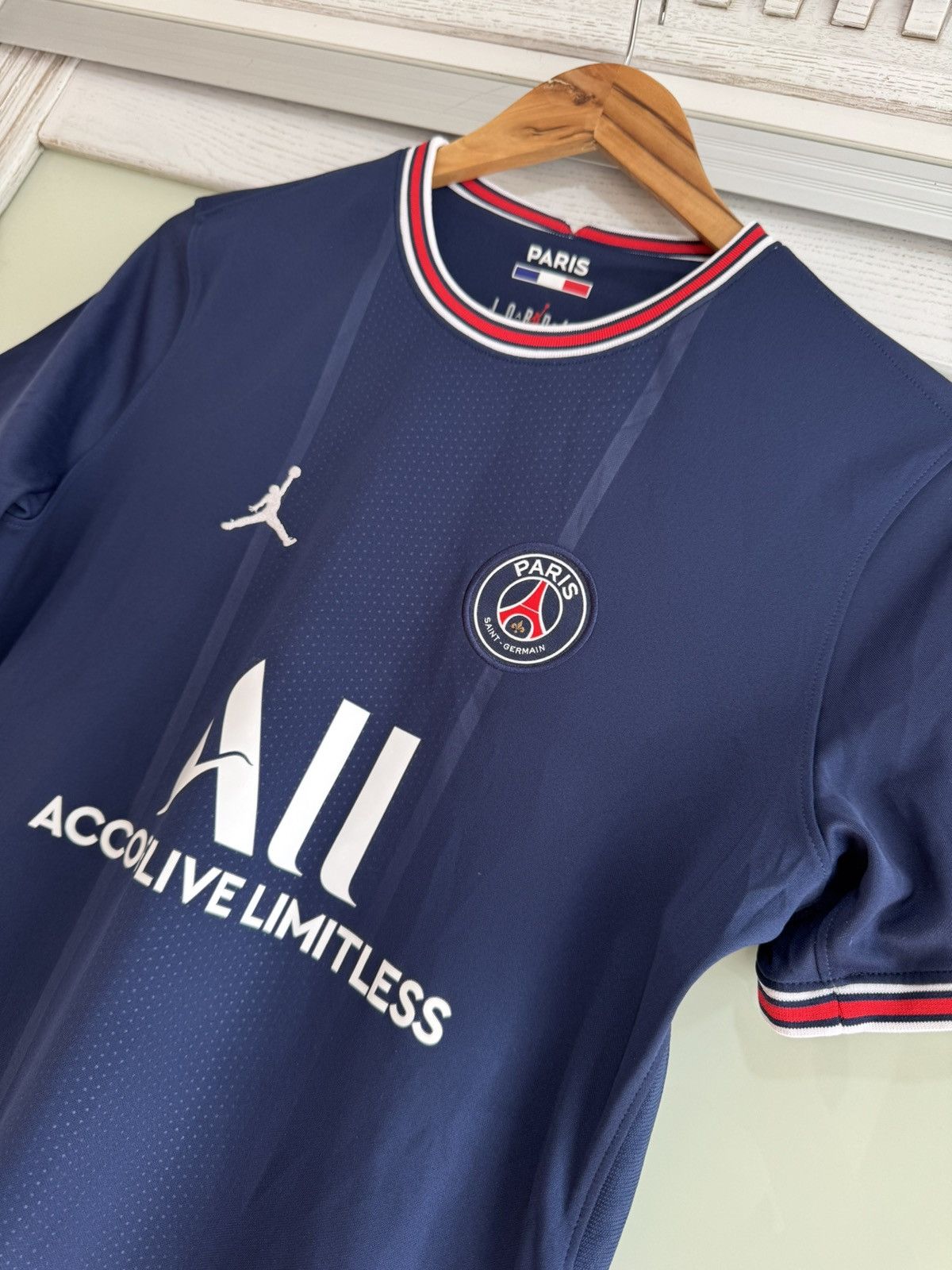 Jordan Brand × Nike Messi #30 PSG 2021-2022 Home Women’s Soccer Jersey Kit Shirt Size US L / EU 52-54 / 3 - 12 Thumbnail