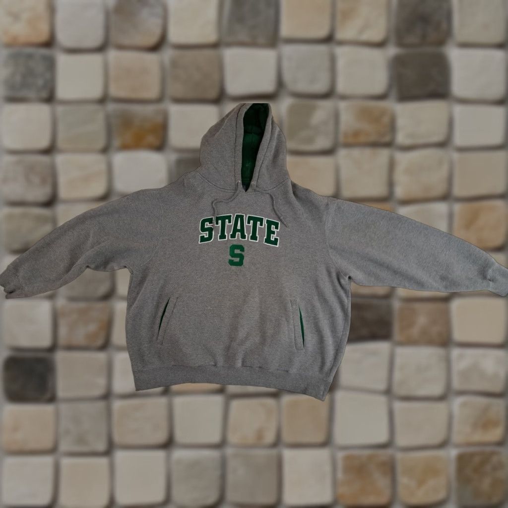 Vintage VINTAGE Michigan State Spartans Embroidered Pullover Hooded Heavy Sweatshirt XL Size US XL / EU 56 / 4 - 1 Thumbnail